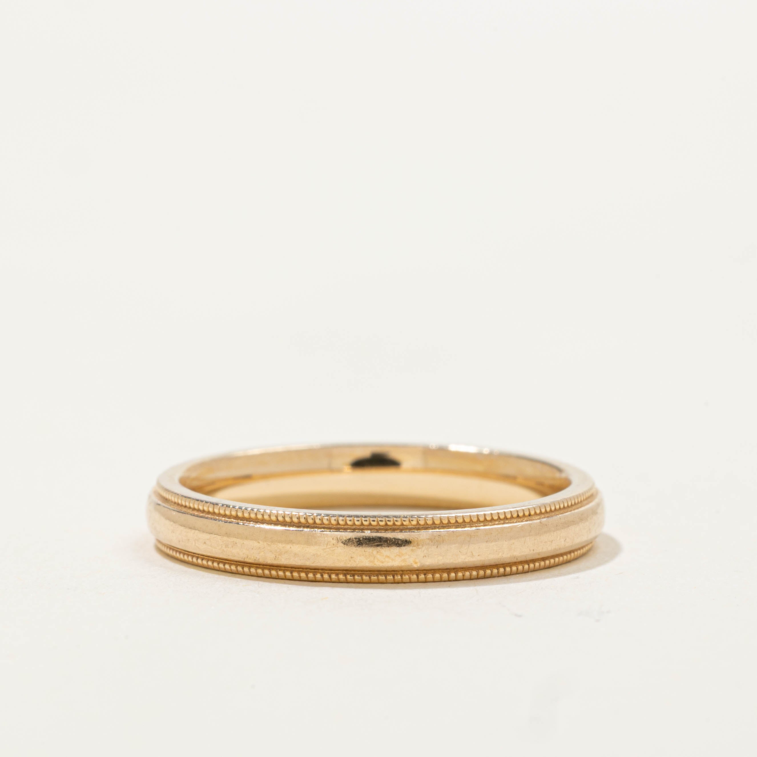‘Birks’ 14k Yellow Gold Milgrained Band | 2.95mm | SZ 6
