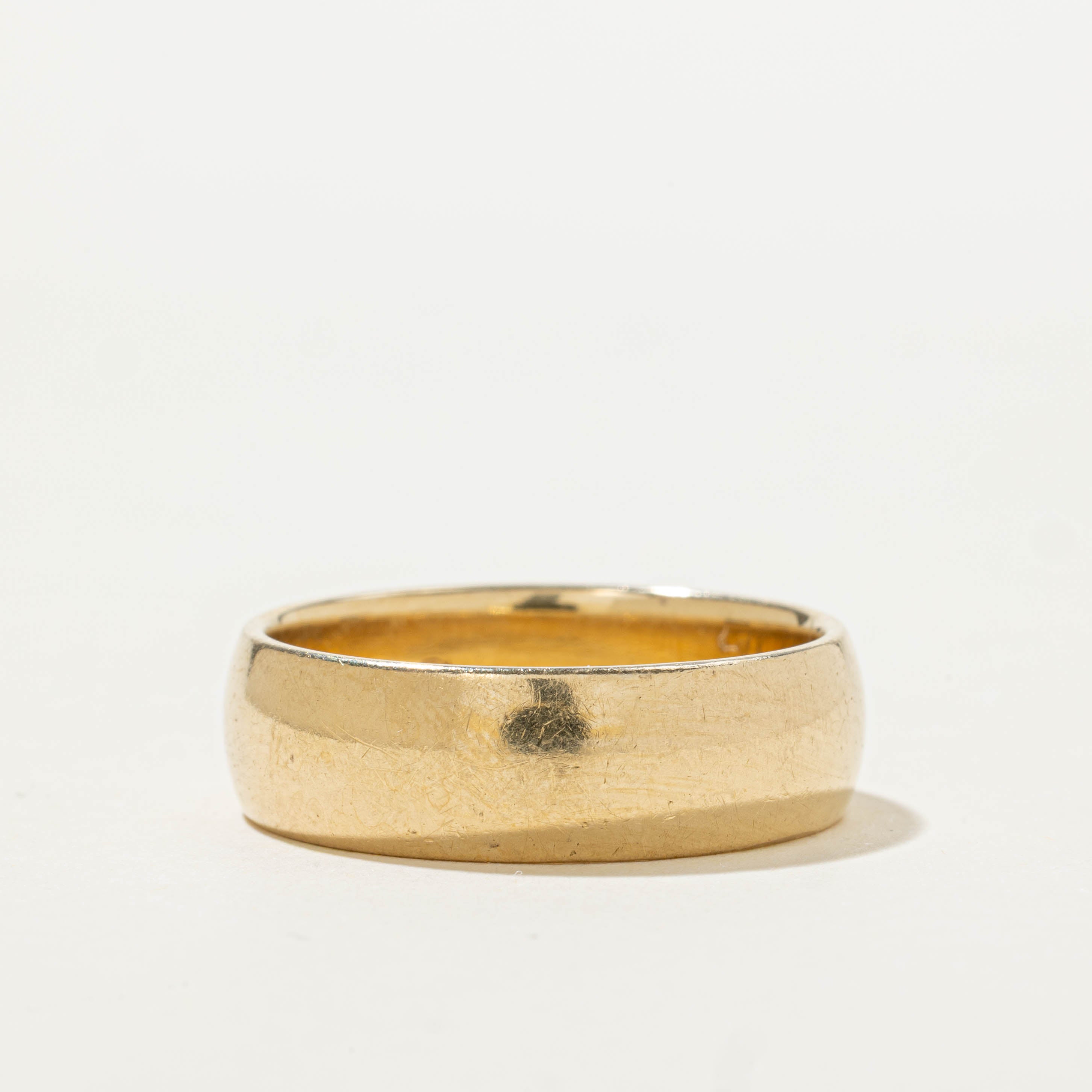 Vintage Canadian Yellow Gold Band | 7.10mm | SZ 11