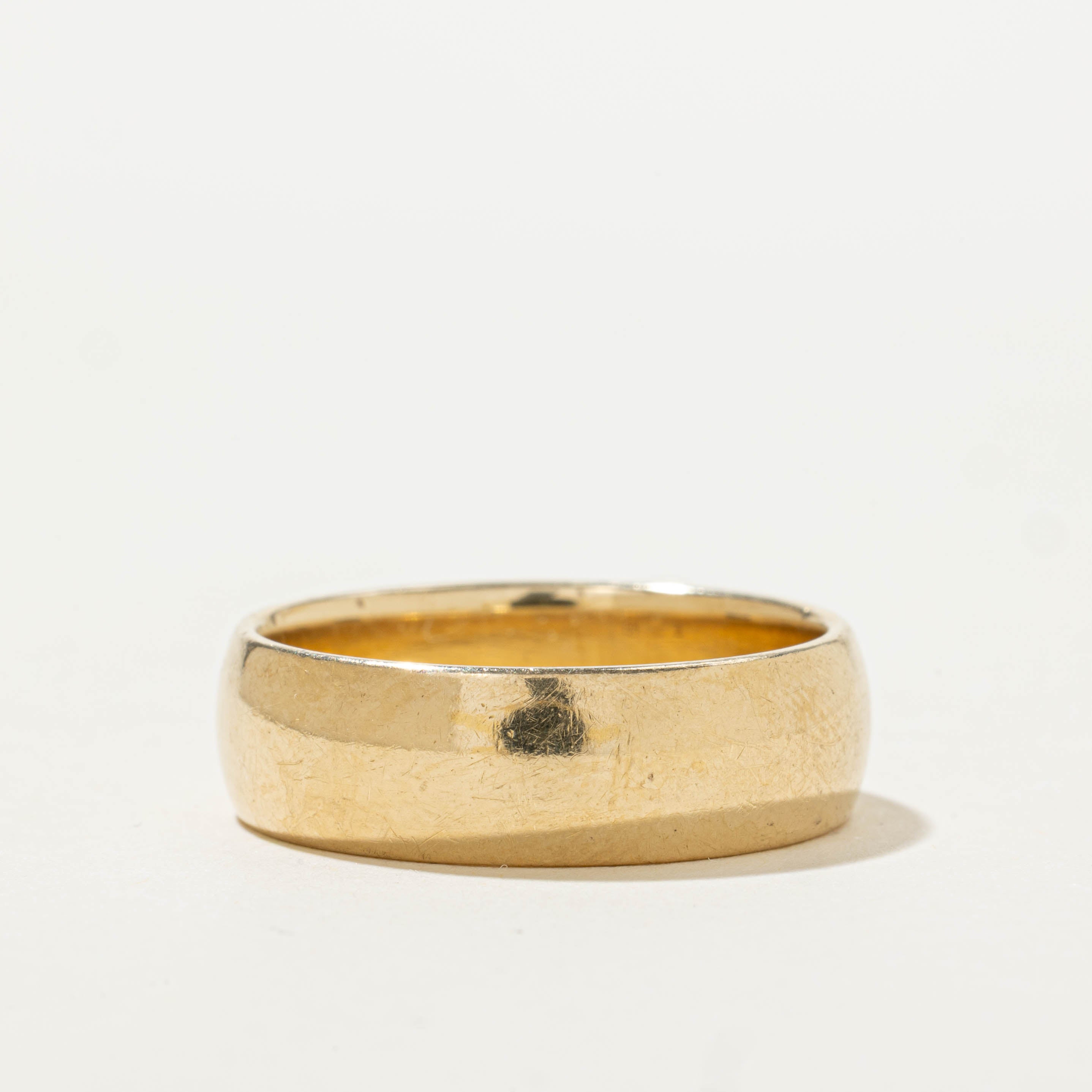 Vintage Canadian Yellow Gold Band | 7.10mm | SZ 11