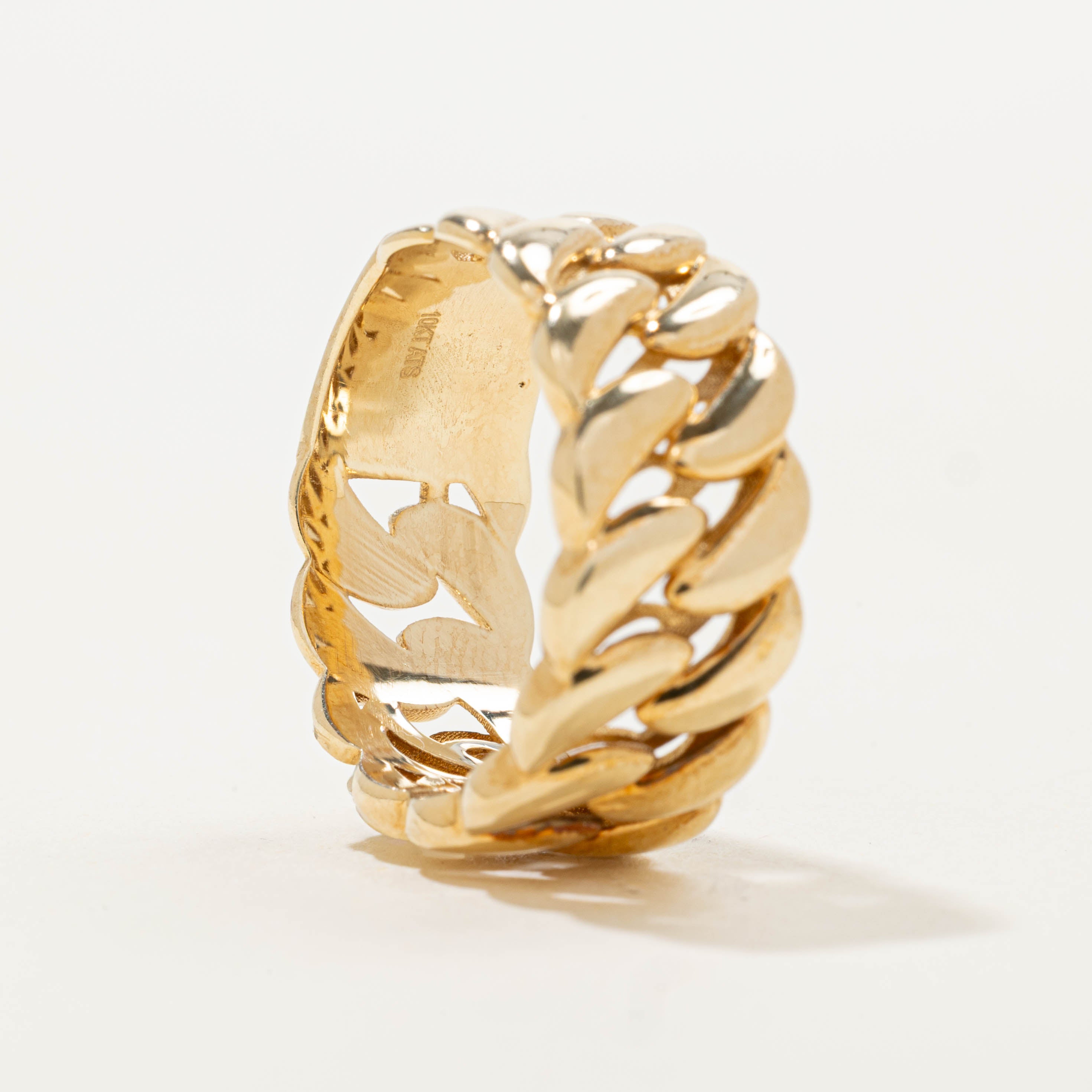 10k Yellow Gold Chain Ring | 8.80mm | SZ 7.25
