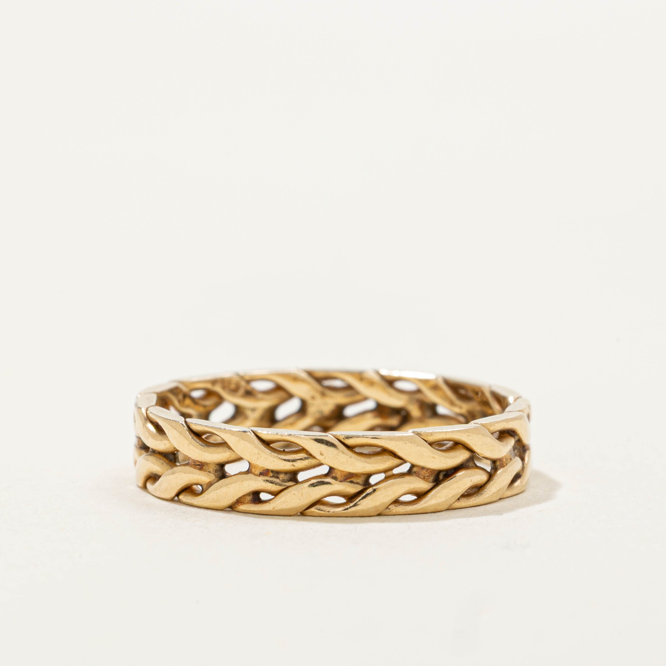14k Braided Chain Band | 3.85mm | SZ 6.25