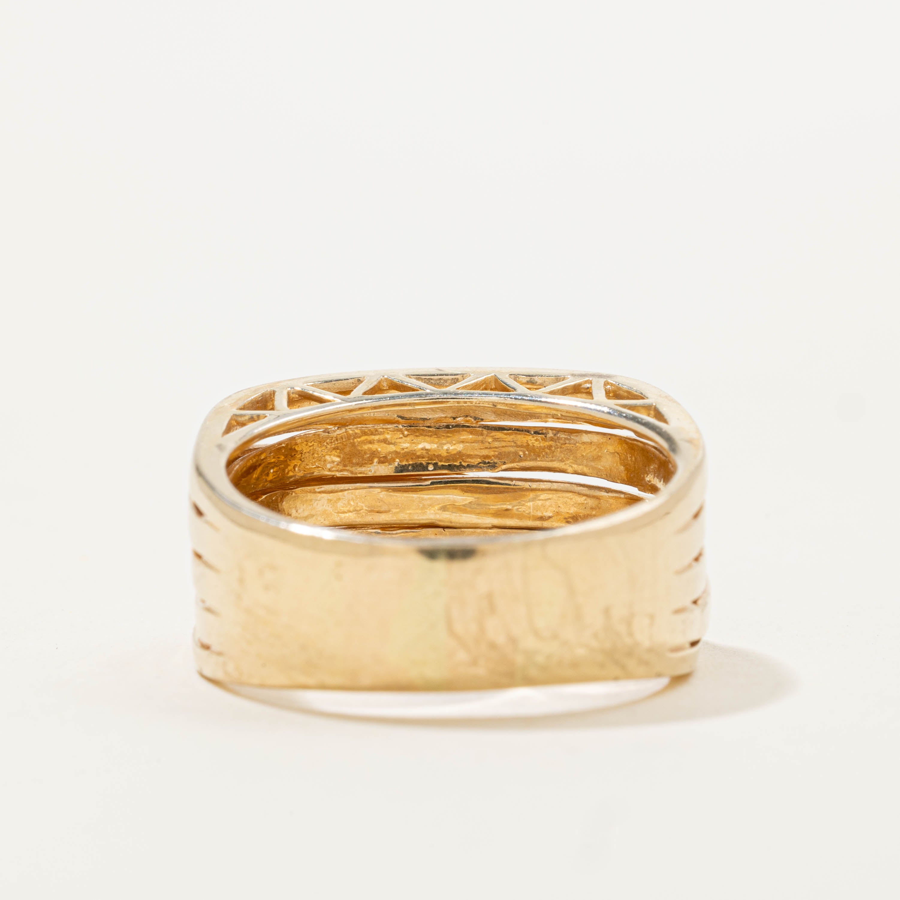 14k Faux Stacked Band | SZ 8.5