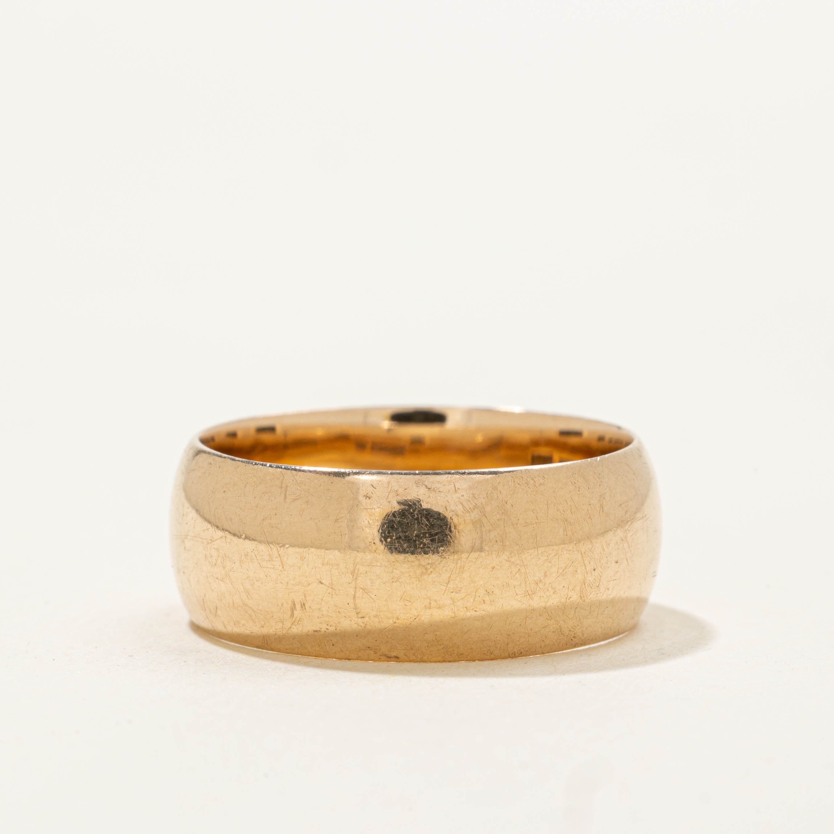 14k Yellow Gold Plain Cigar Band | 7.55mm | SZ 7