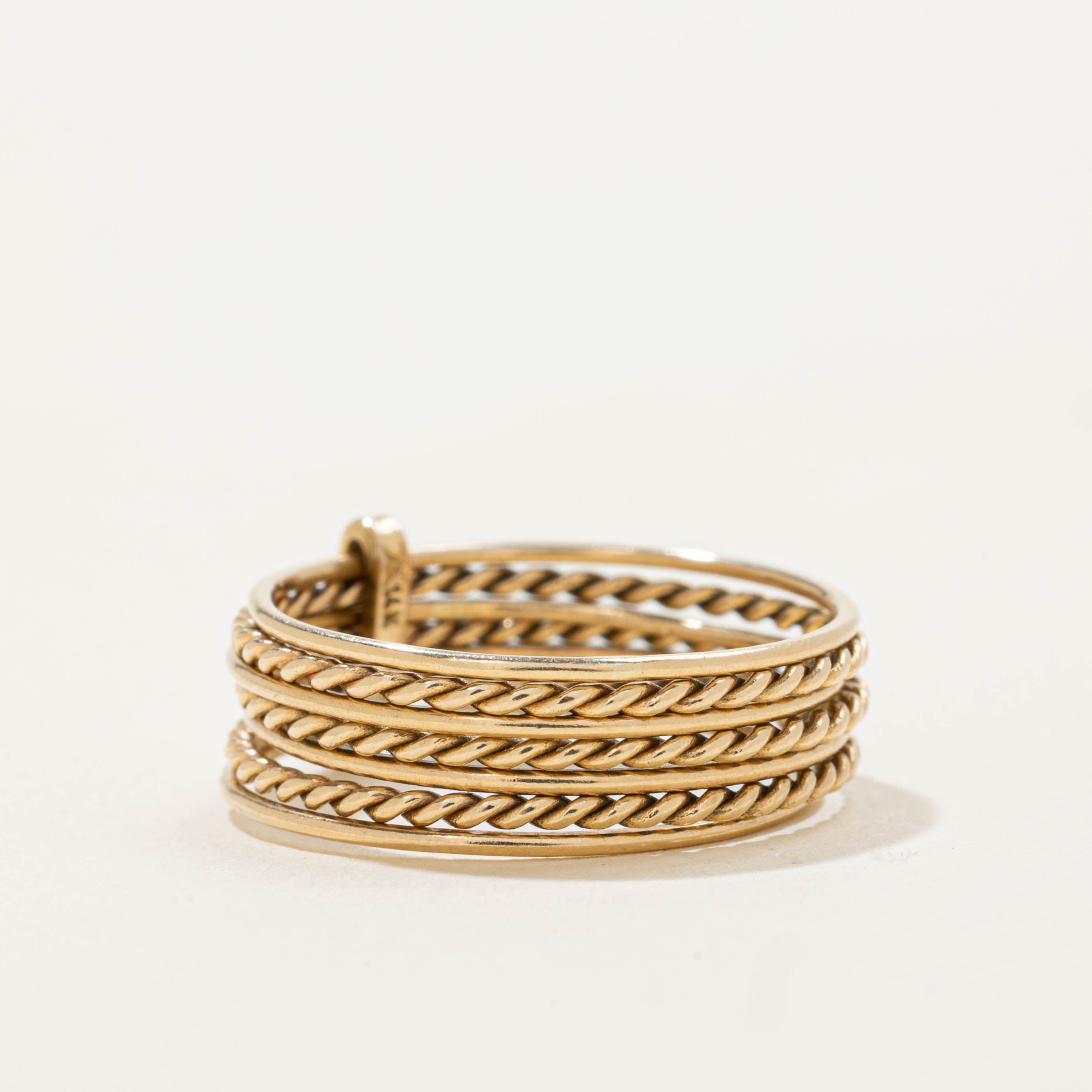 14k Braided Stacking Ring | 8.30mm | SZ 6.5