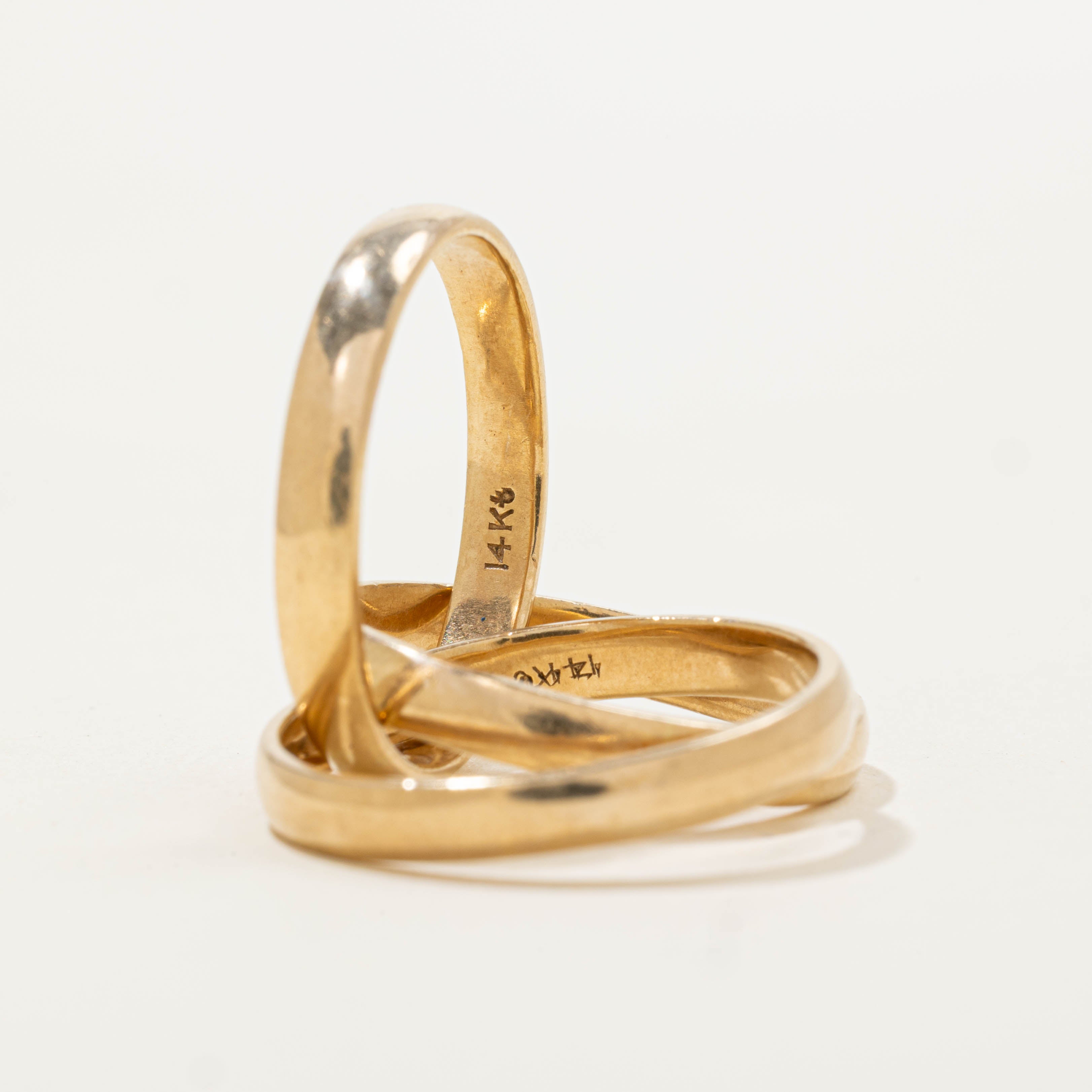 14k Yellow Gold Three Ring Stack | 3.10mm | SZ 6