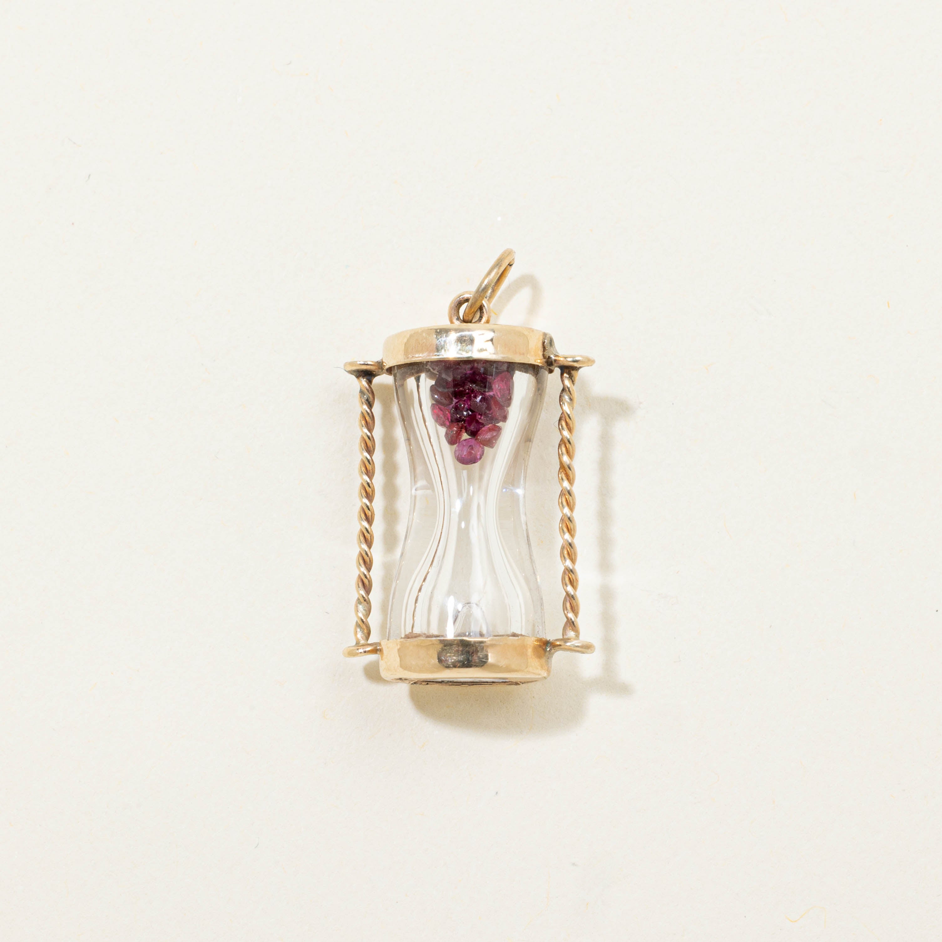 14k Ruby Hourglass Pendant