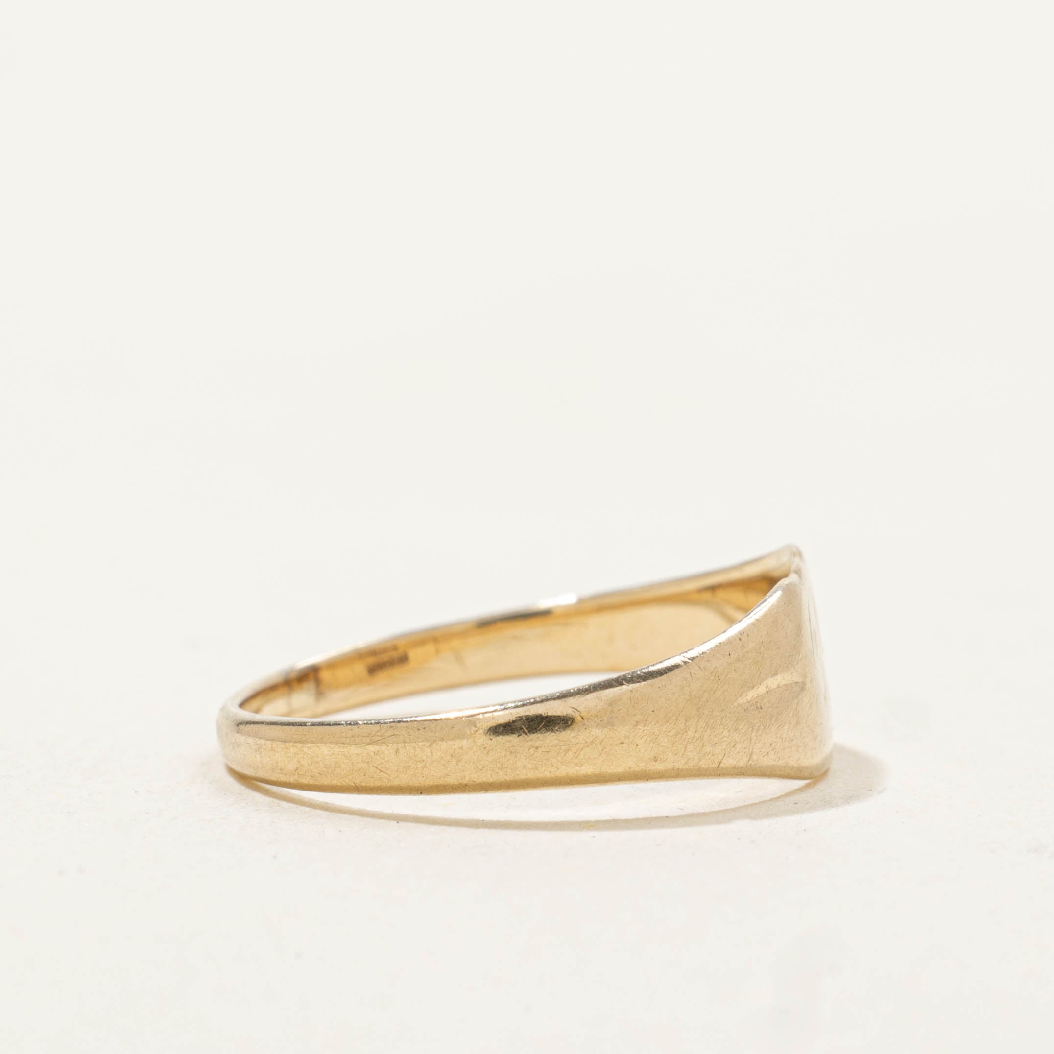 14k “PG” Initialized Signet Ring | SZ 3
