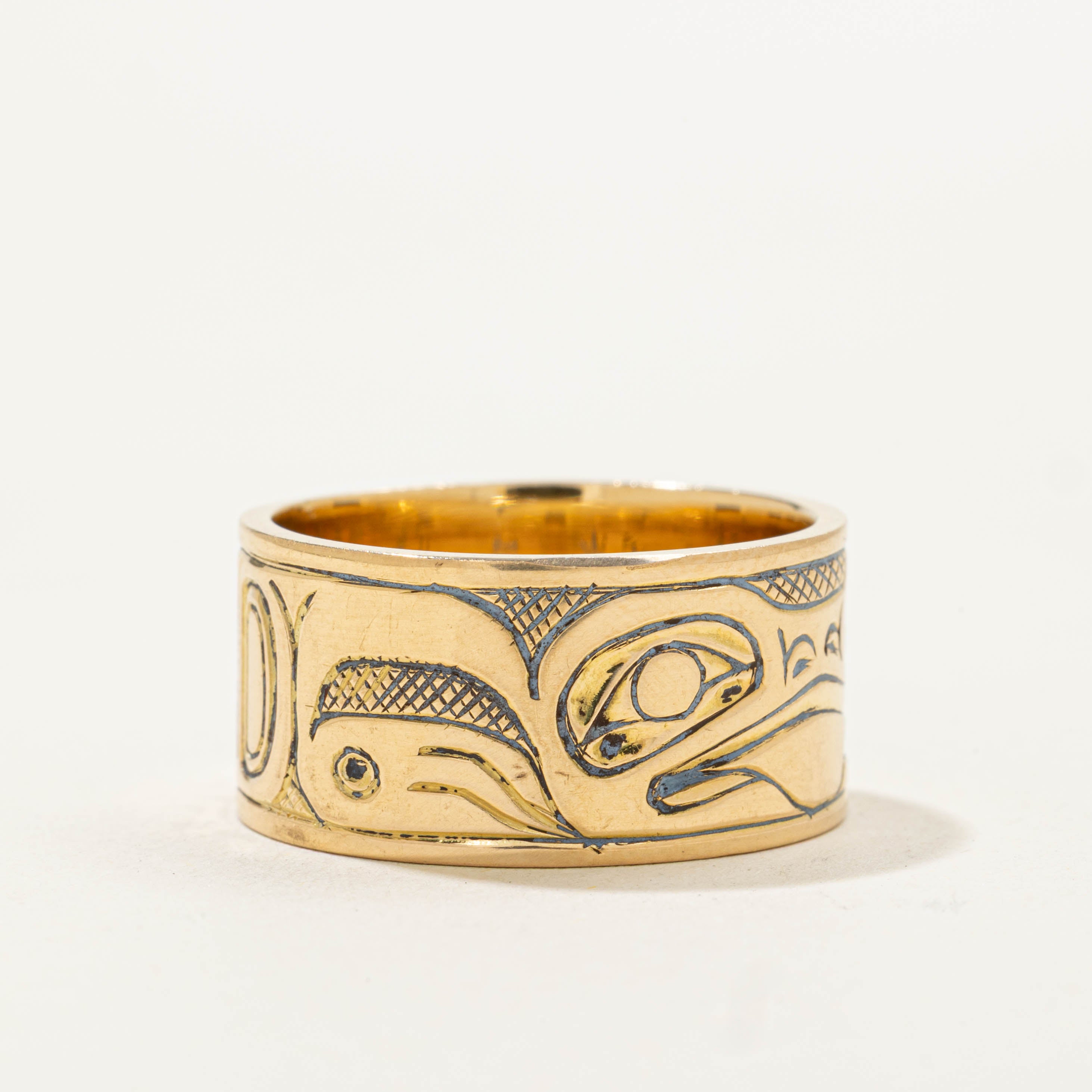 1971 Pacific Northwest Style Engraved Cigar Band | 10.15mm | SZ 7.75