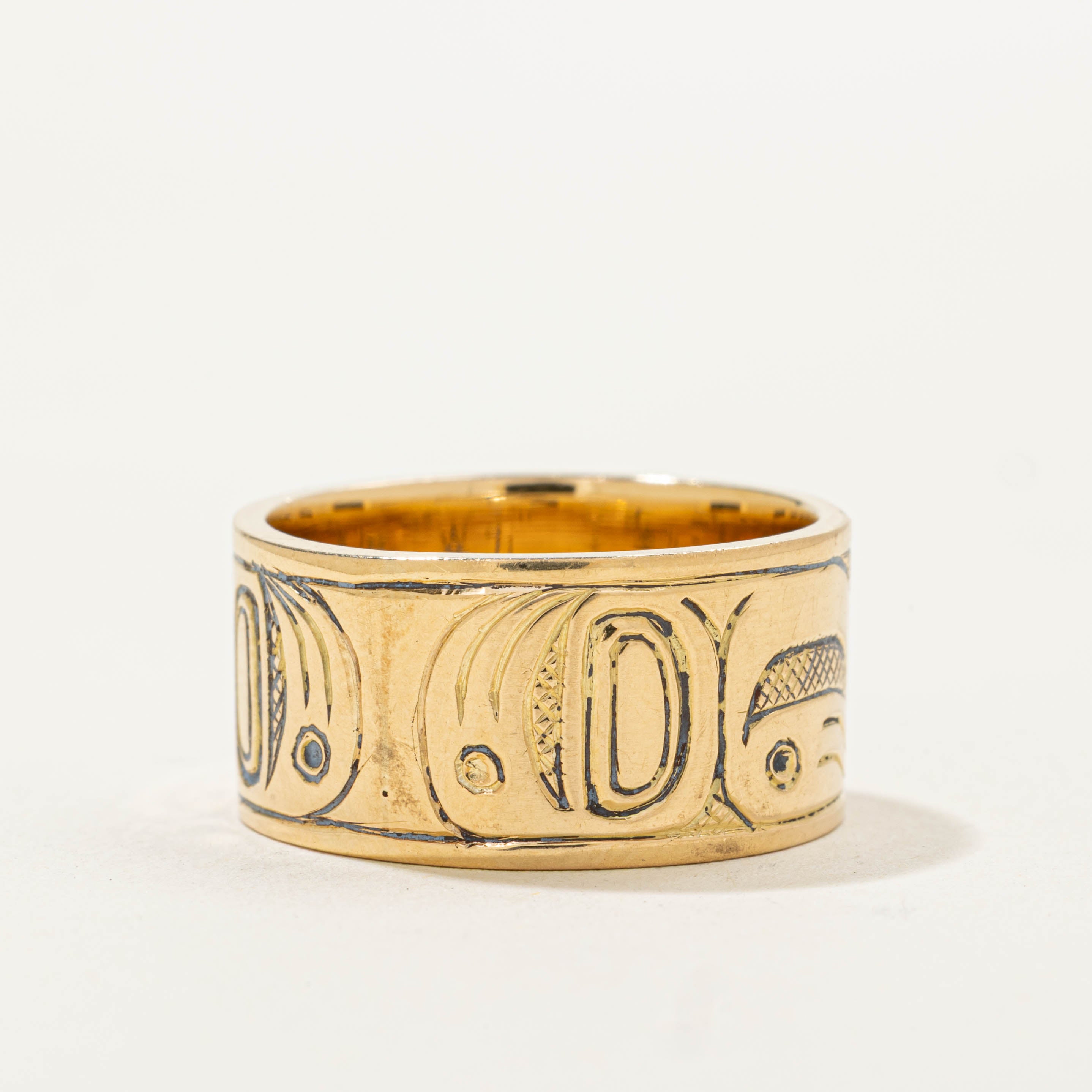 1971 Pacific Northwest Style Engraved Cigar Band | 10.15mm | SZ 7.75