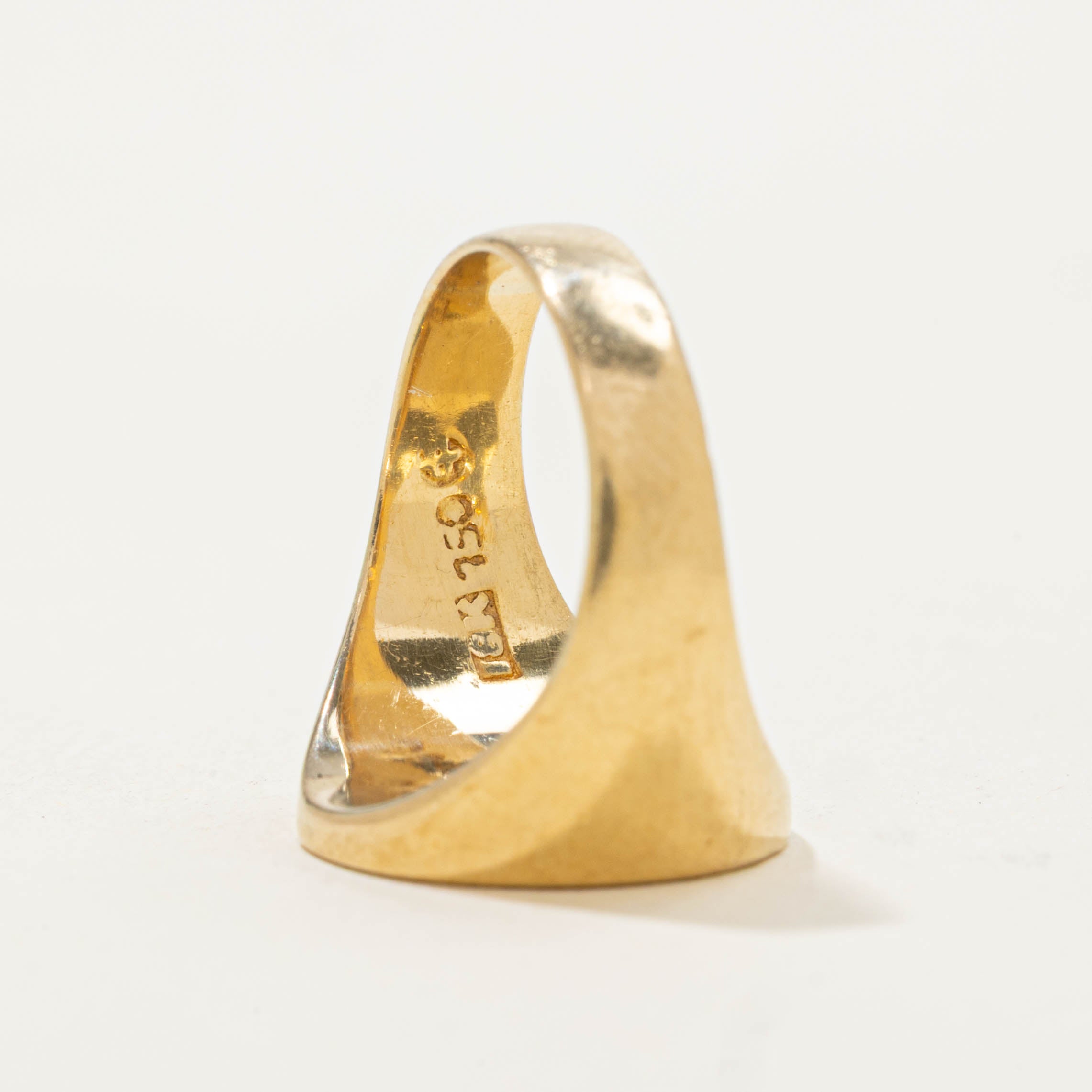 18k “A” Initialized Signet Ring | 12.20mm | SZ 2.25