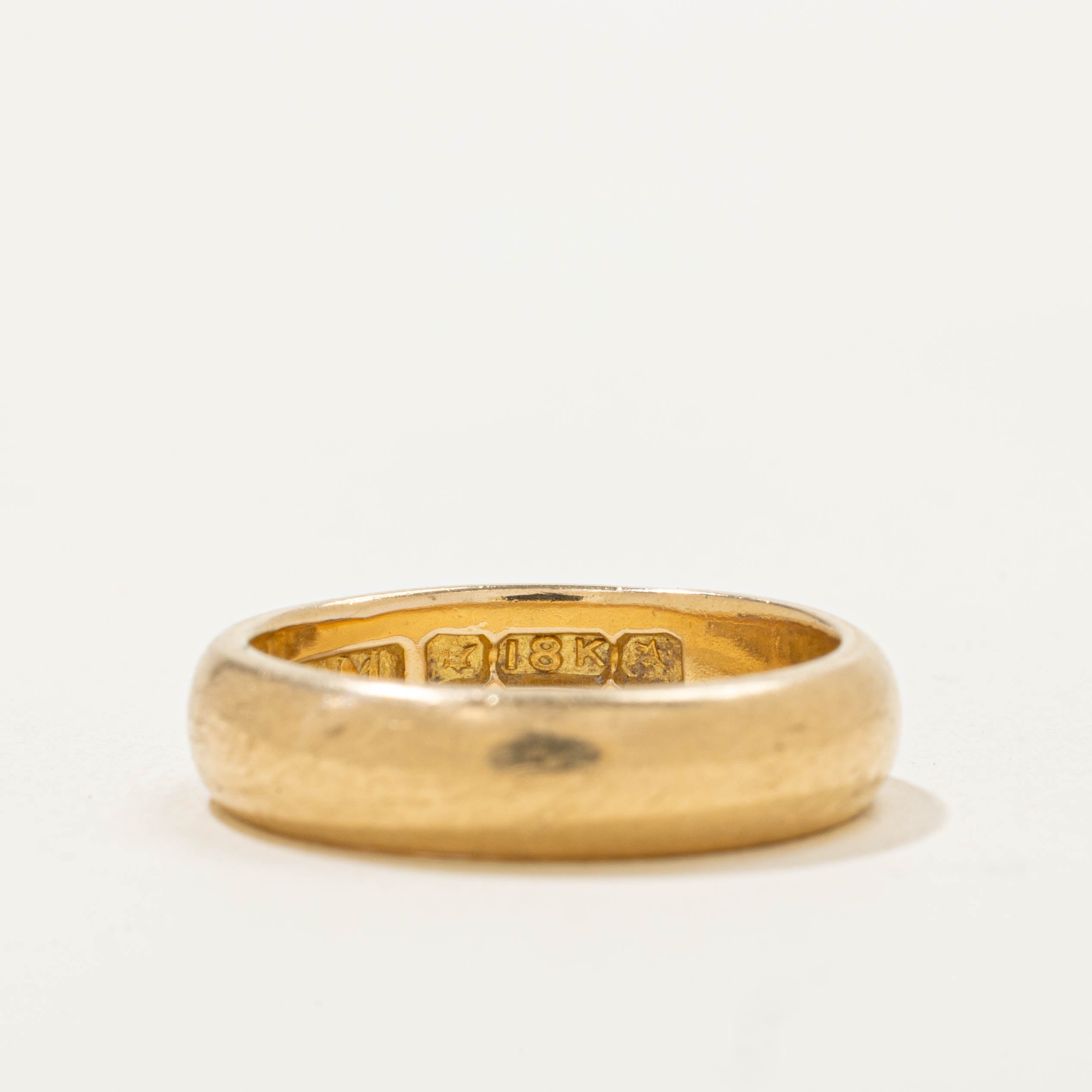 18k Yellow Gold Plain Band | 4.80mm | SZ 6.25
