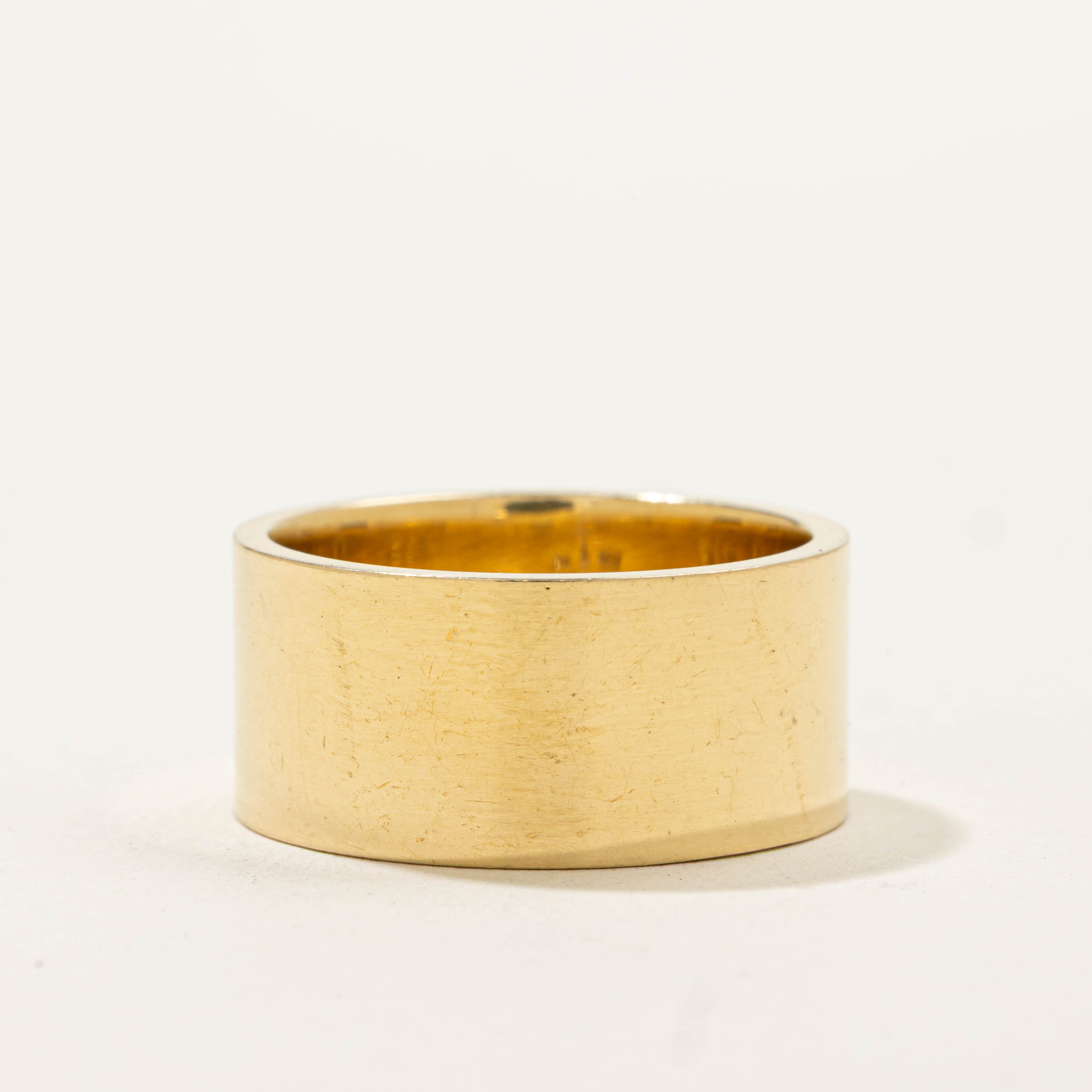 Pseudo Hallmarked Heart Engraved Cigar Band | 10.10mm | SZ 9