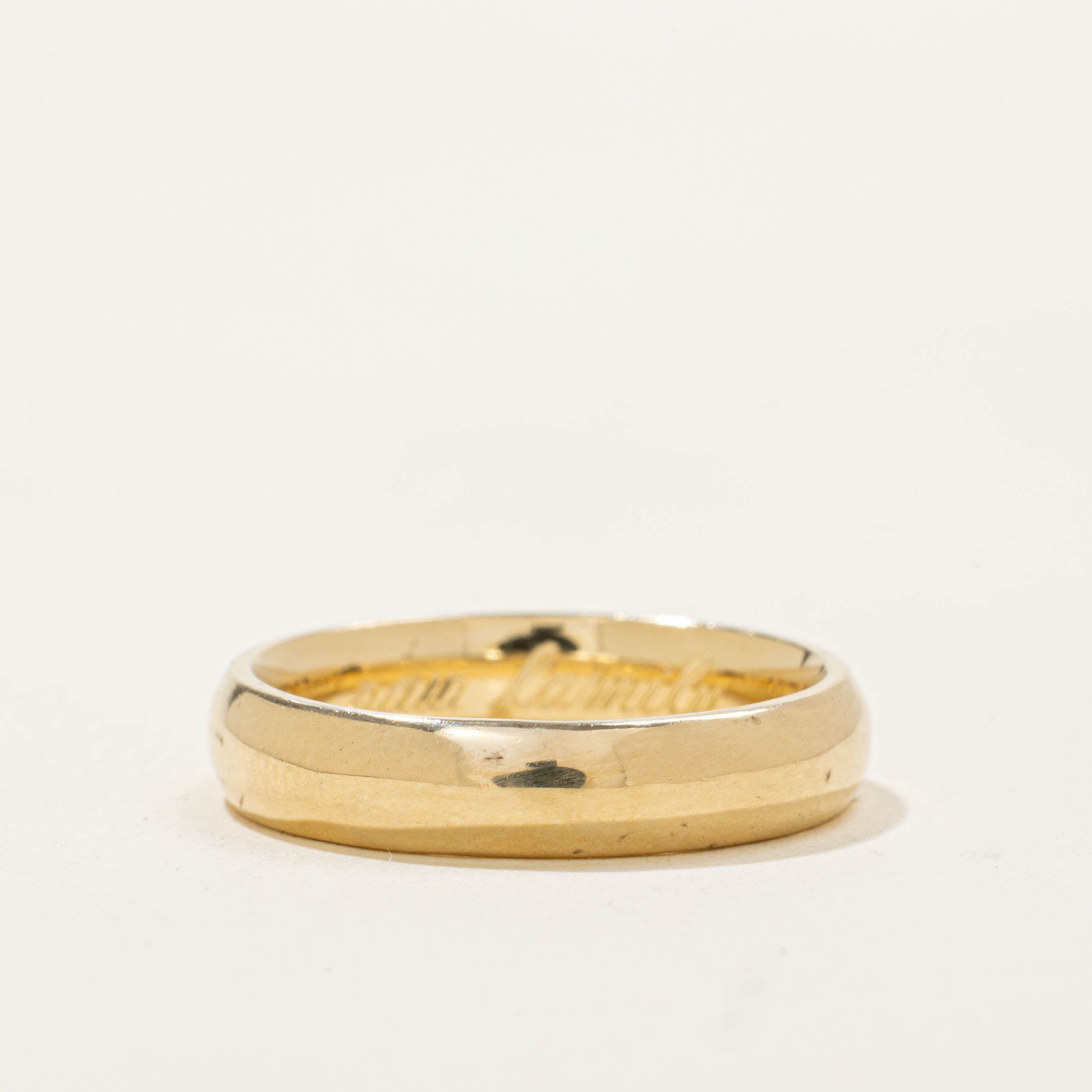 18k Yellow Gold Plain Band | 4.10mm | SZ 5.25