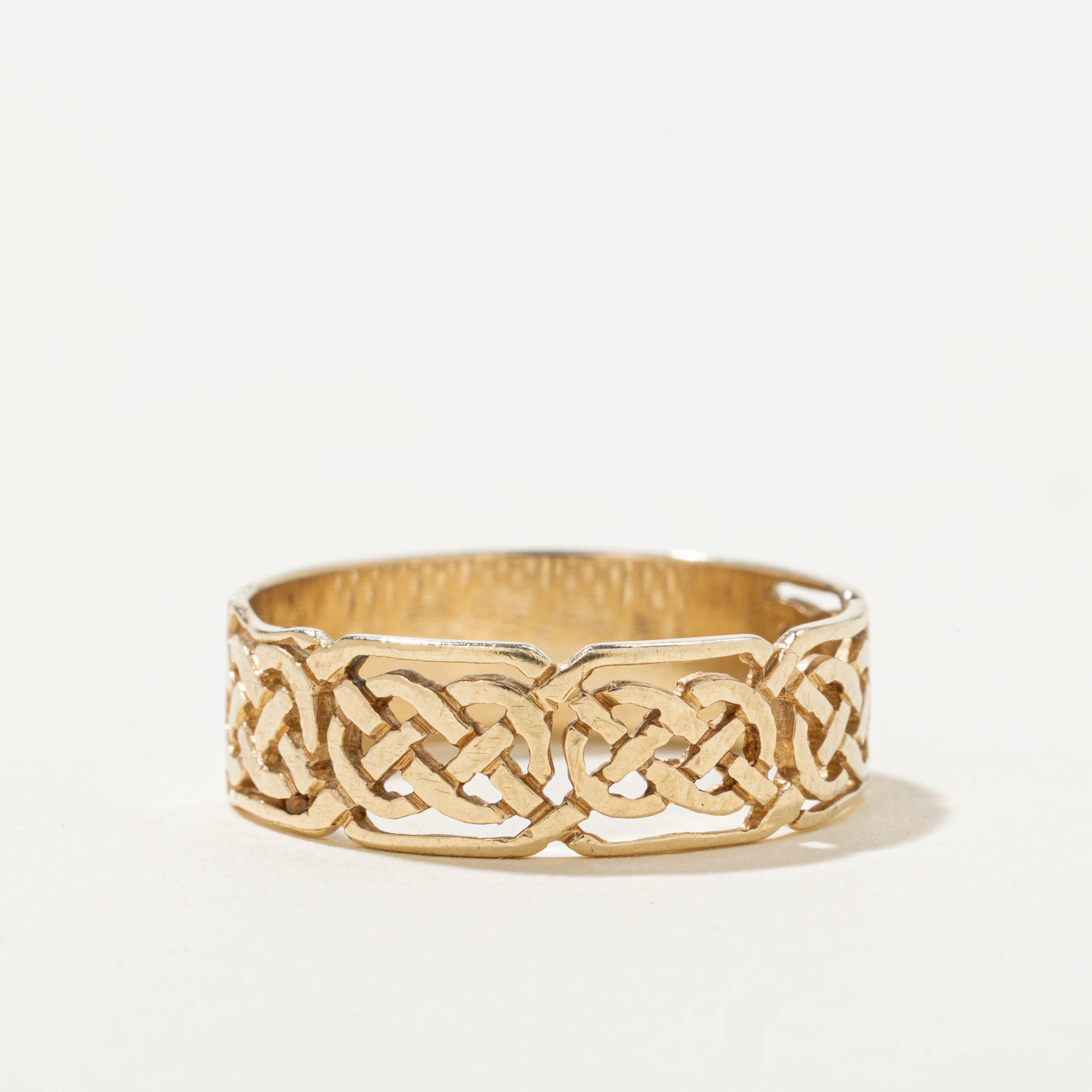 Dublin Yellow Gold Celtic Openwork Ring | 6.30mm | SZ 8.25