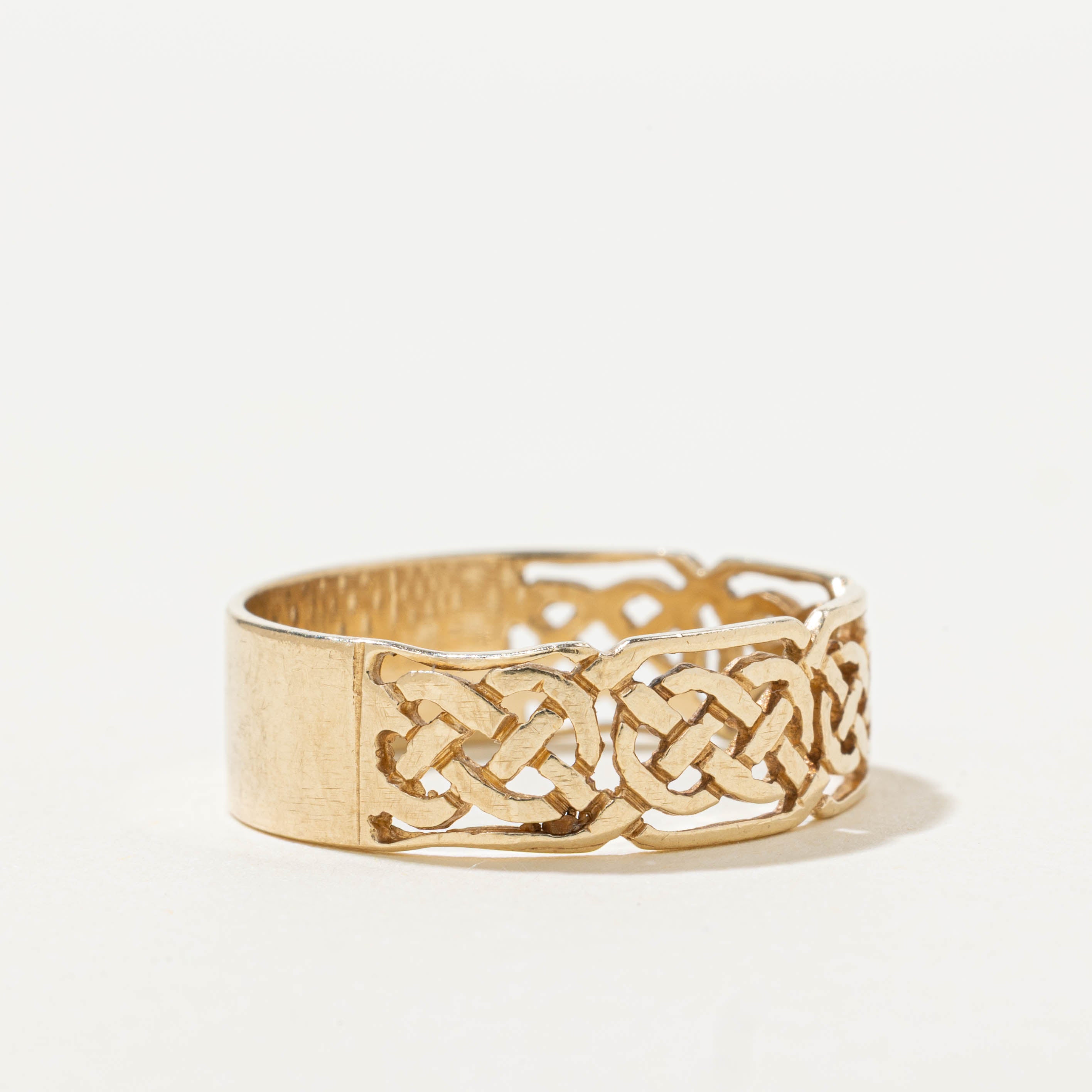 Dublin Yellow Gold Celtic Openwork Ring | 6.30mm | SZ 8.25
