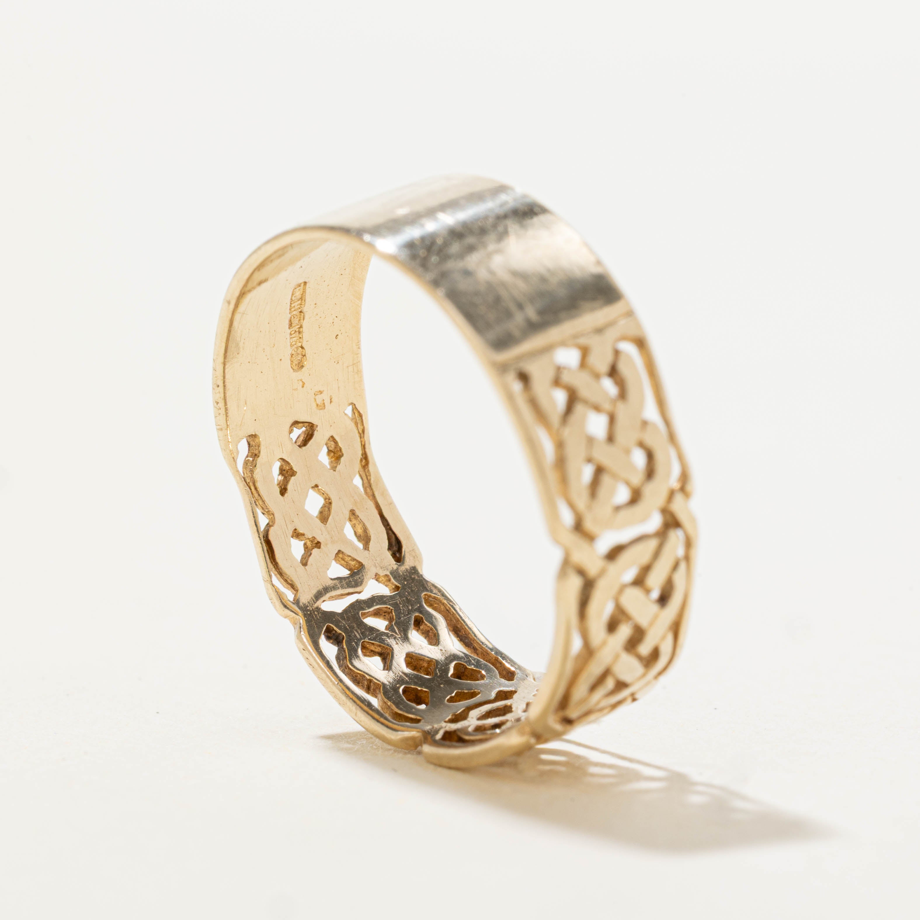 Dublin Yellow Gold Celtic Openwork Ring | 6.30mm | SZ 8.25