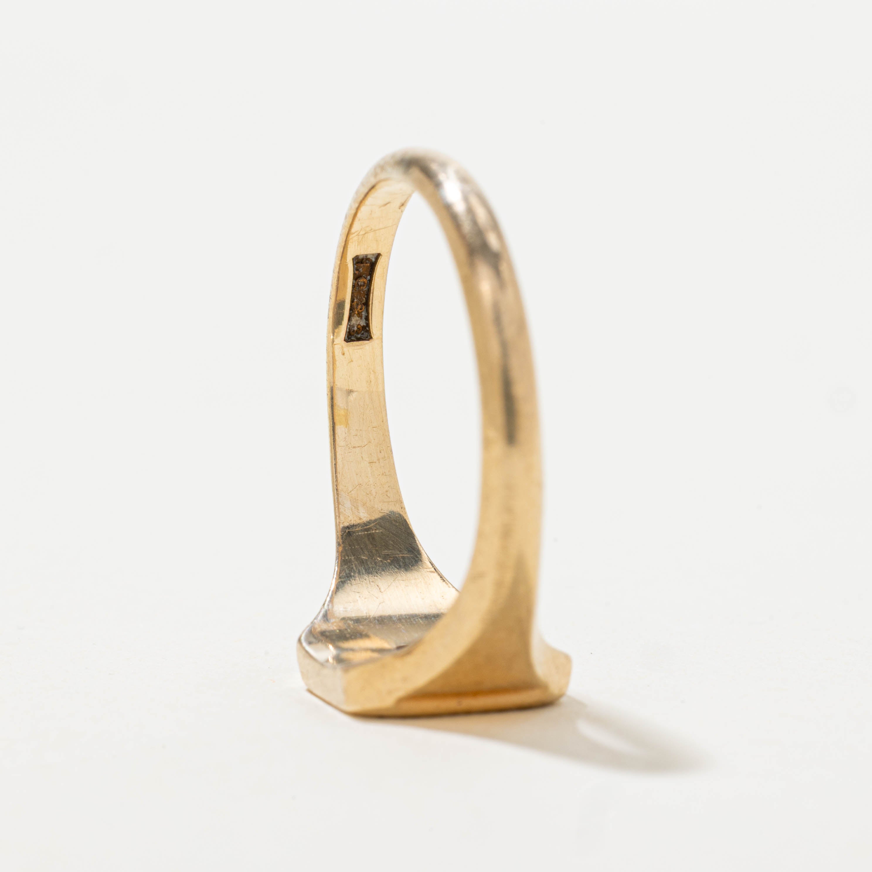 1971 Birmingham UK Engraved Signet Ring | SZ 7.25