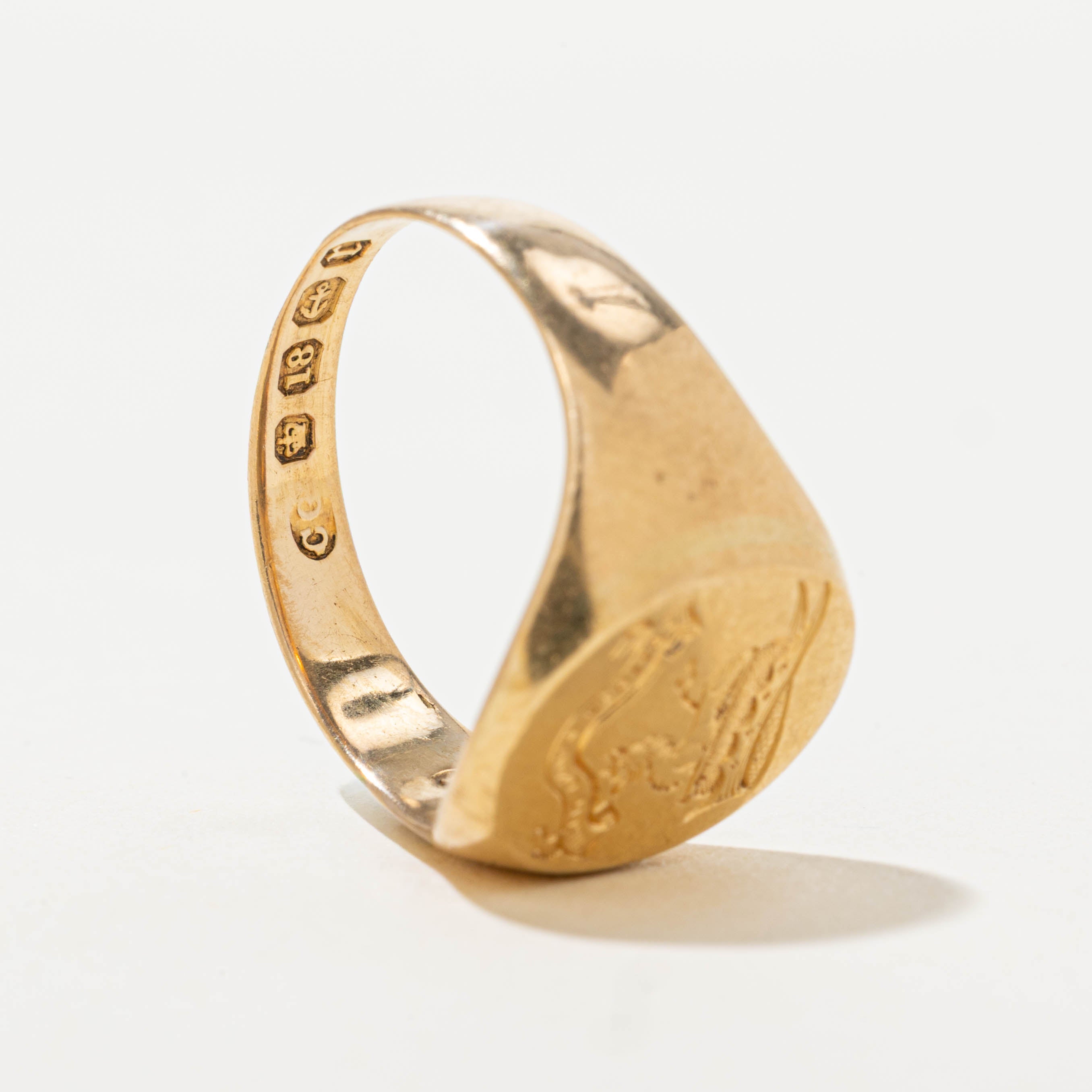 1891 Birmingham UK "Vincit Omnia Veritas" Signet Ring | SZ 6