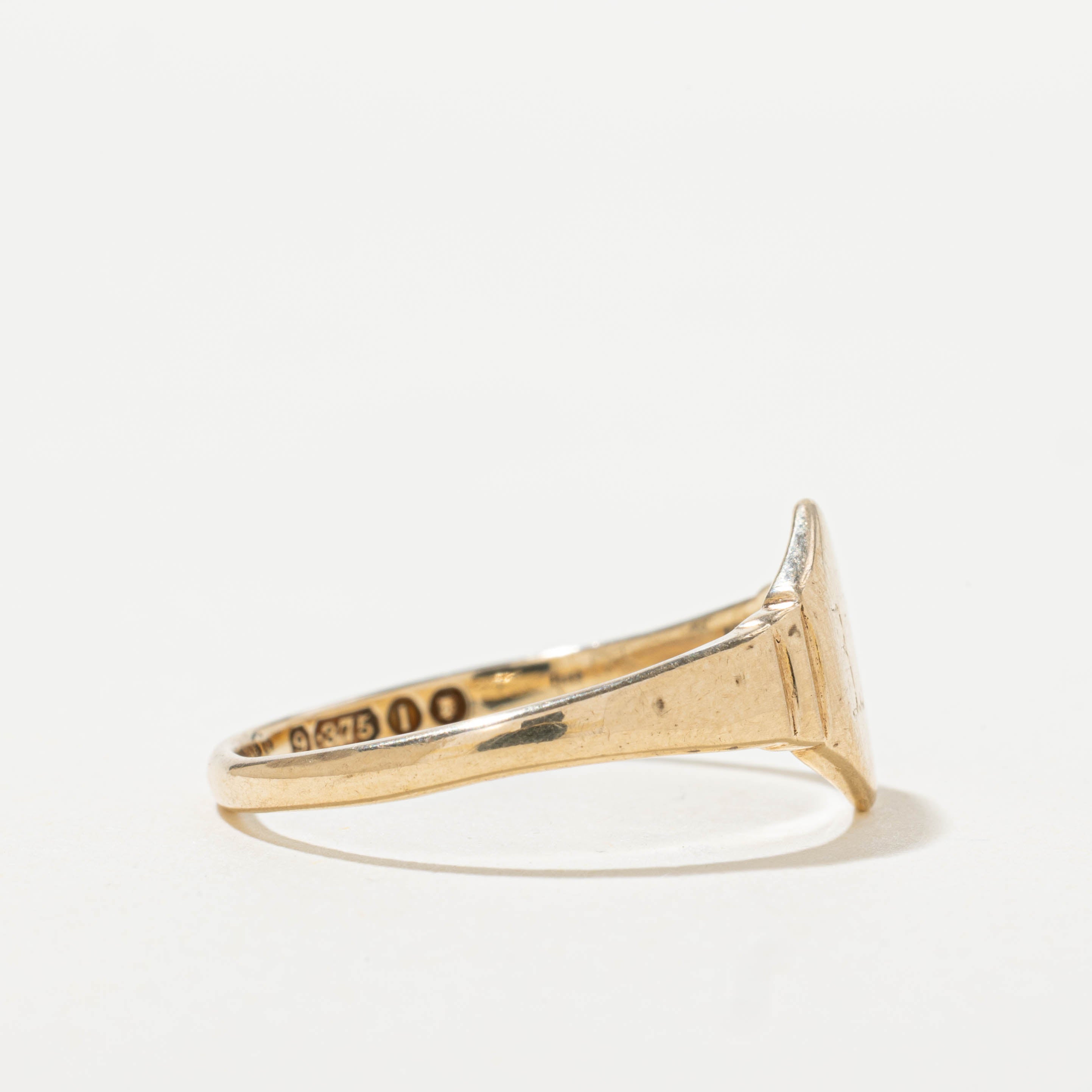 1944 London UK “BJL” Initialized Signet Ring | SZ 8