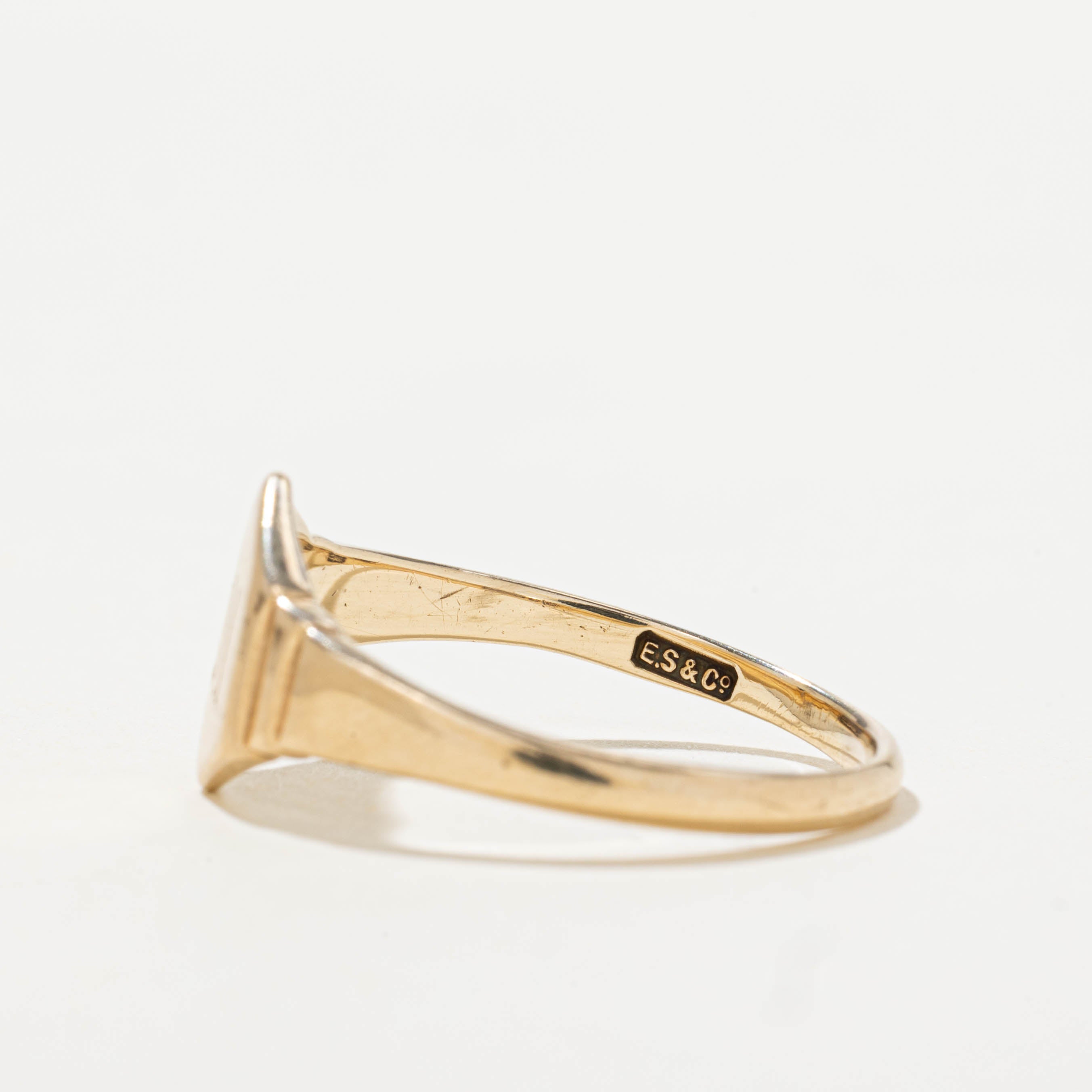 1944 London UK “BJL” Initialized Signet Ring | SZ 8