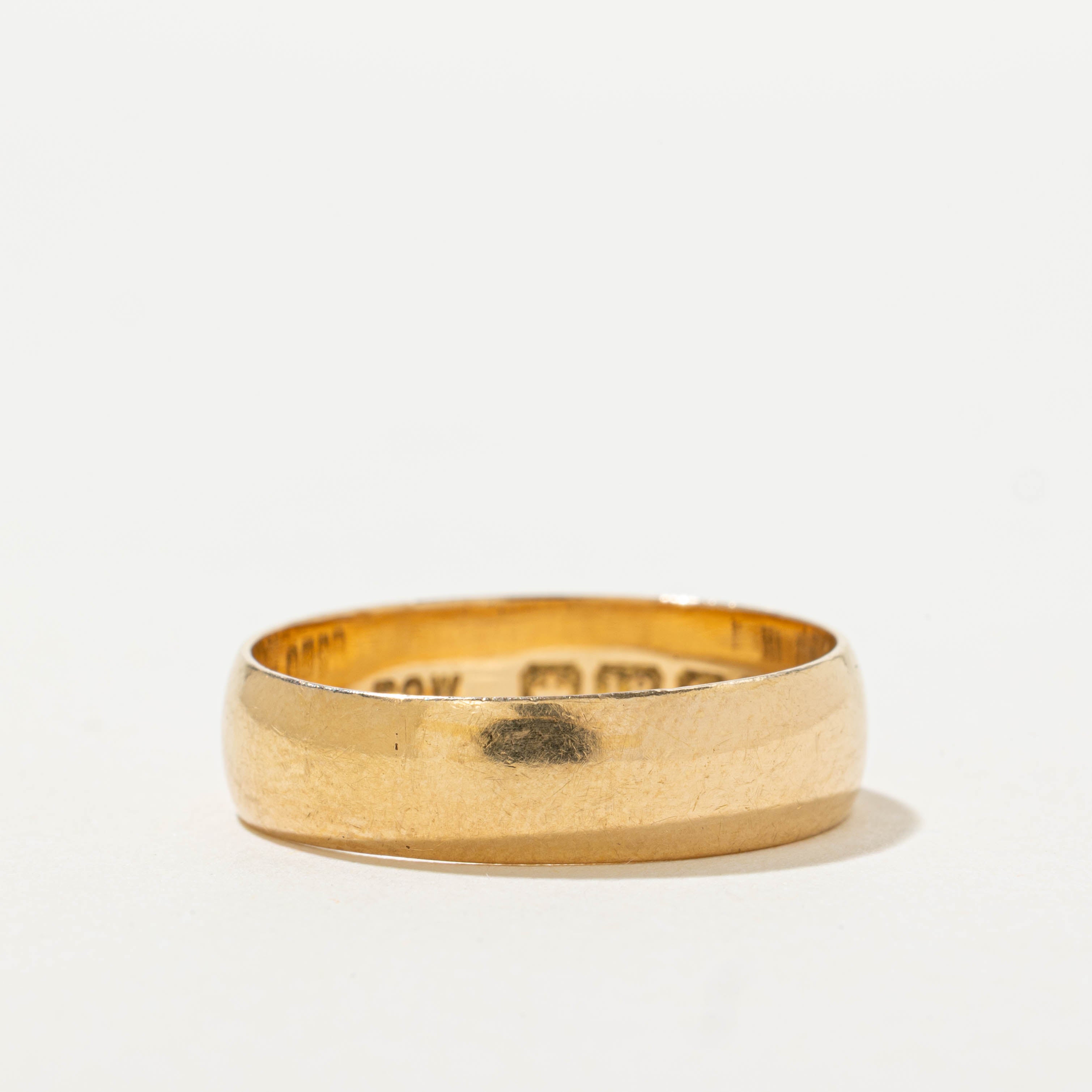 1911 Birmingham UK Yellow Gold Band | 5.60mm | SZ 8.5