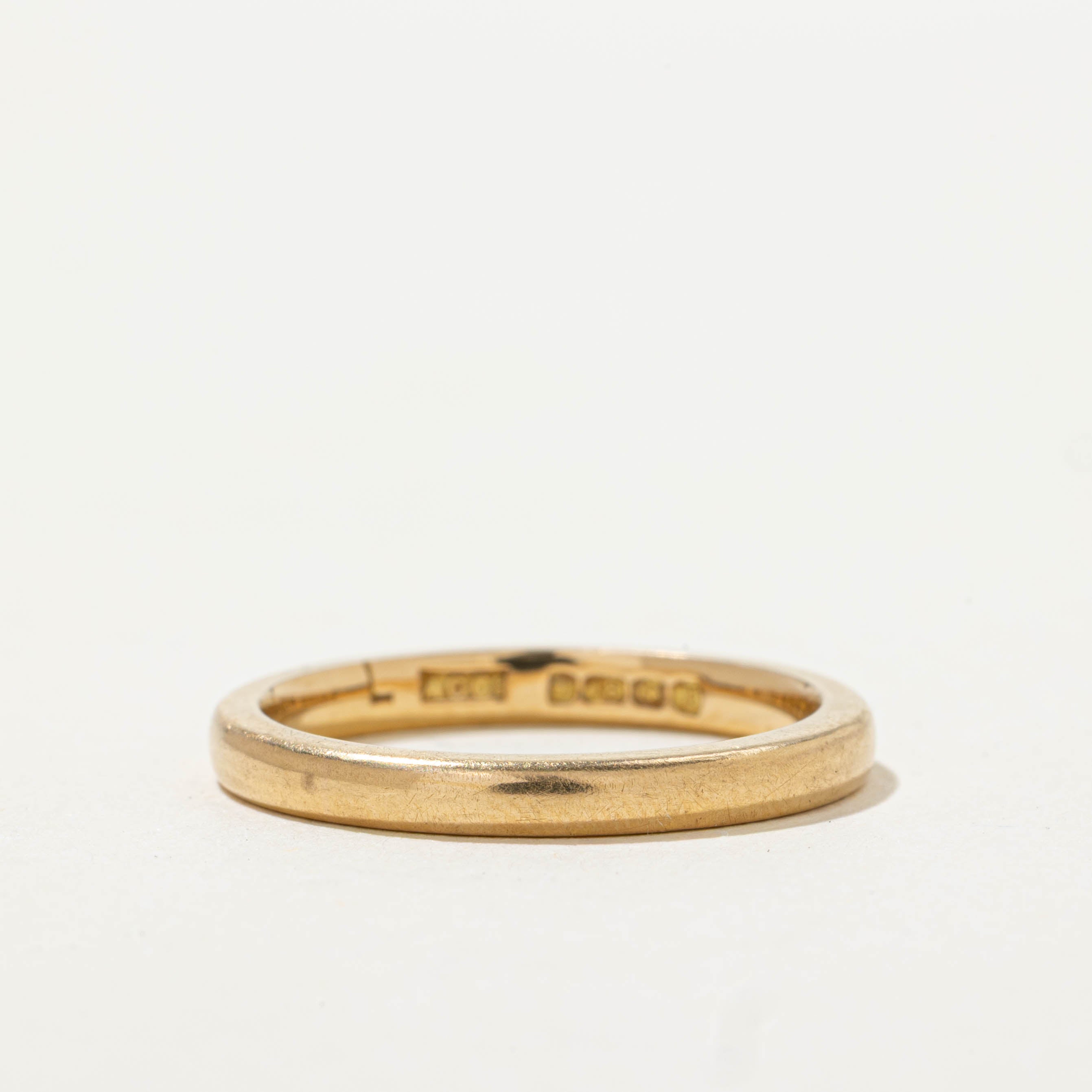 1930 Birmingham UK Yellow Gold Band | 2.25mm | SZ 5.75