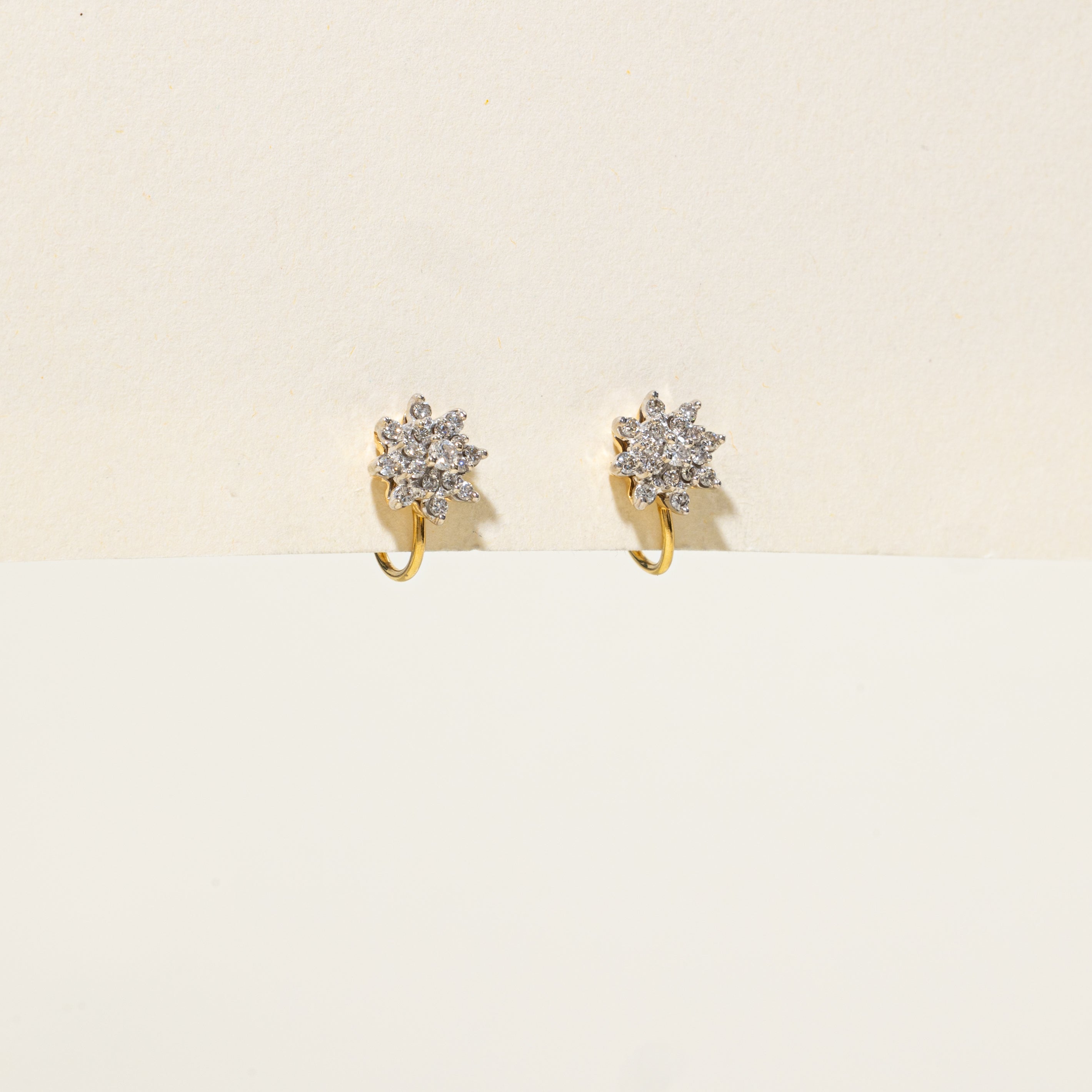 Diamond Petal Cluster Clip-On Earrings | 0.42ctw