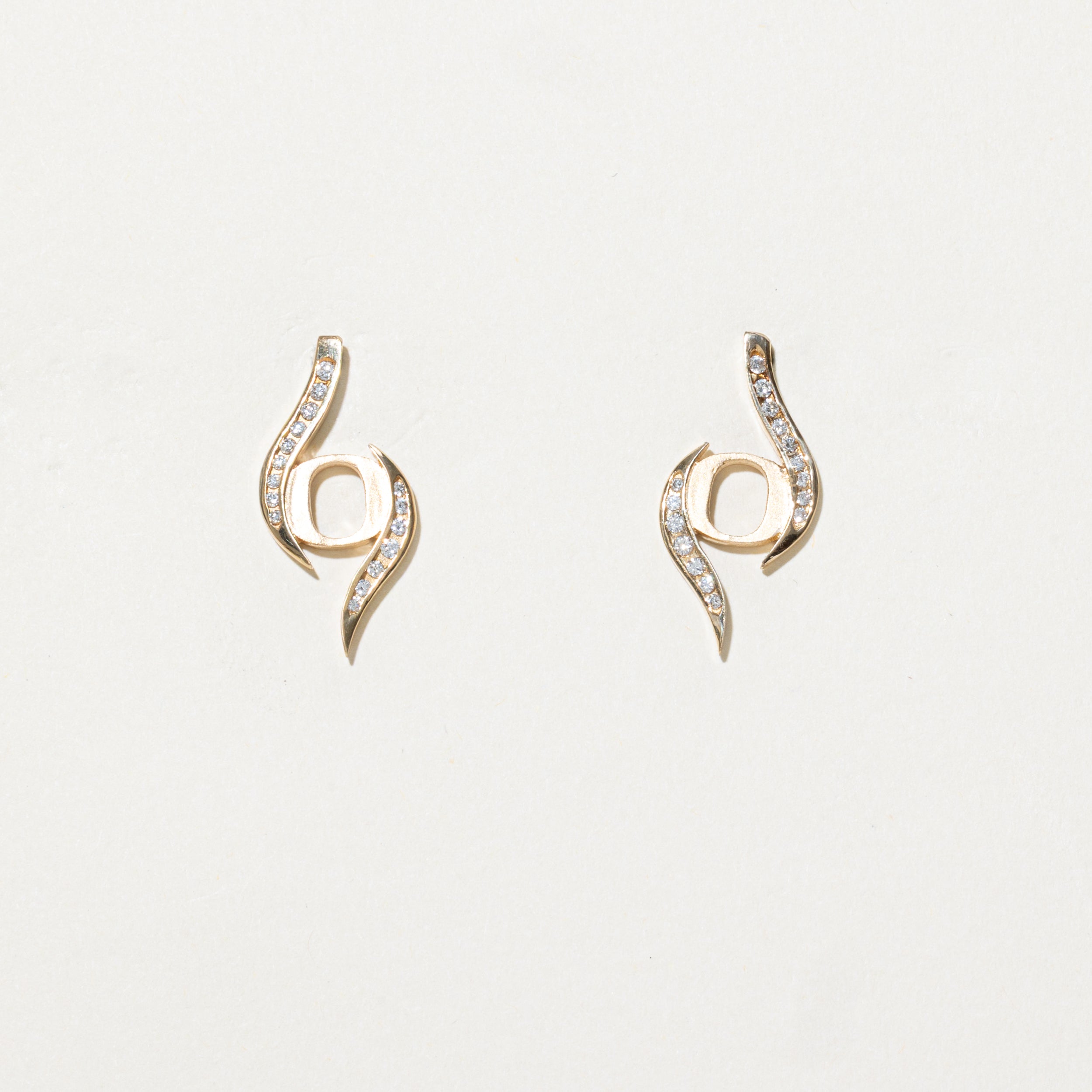 Diamond Swirl Drop Earrings | 0.25ctw