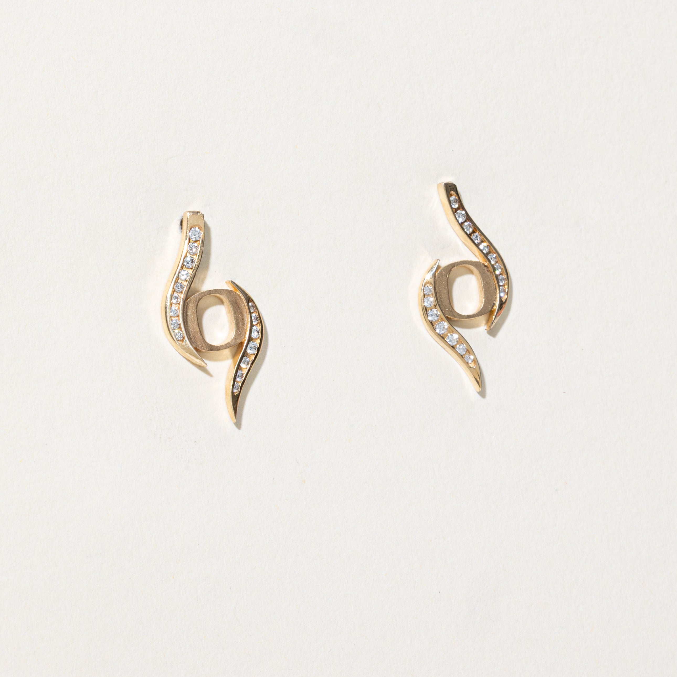 Diamond Swirl Drop Earrings | 0.25ctw