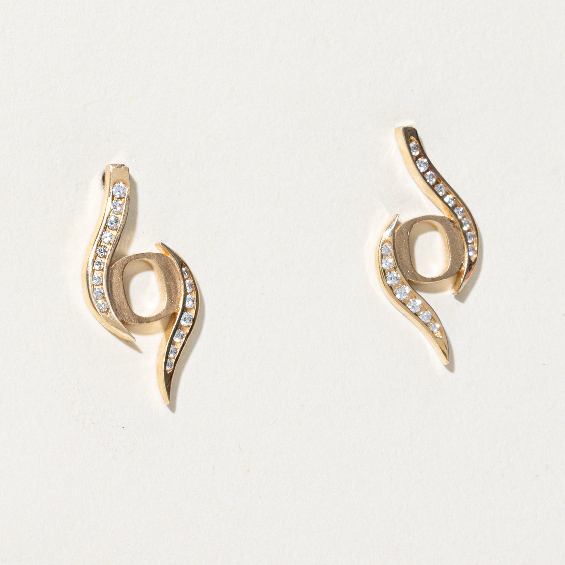 Diamond Swirl Drop Earrings | 0.25ctw
