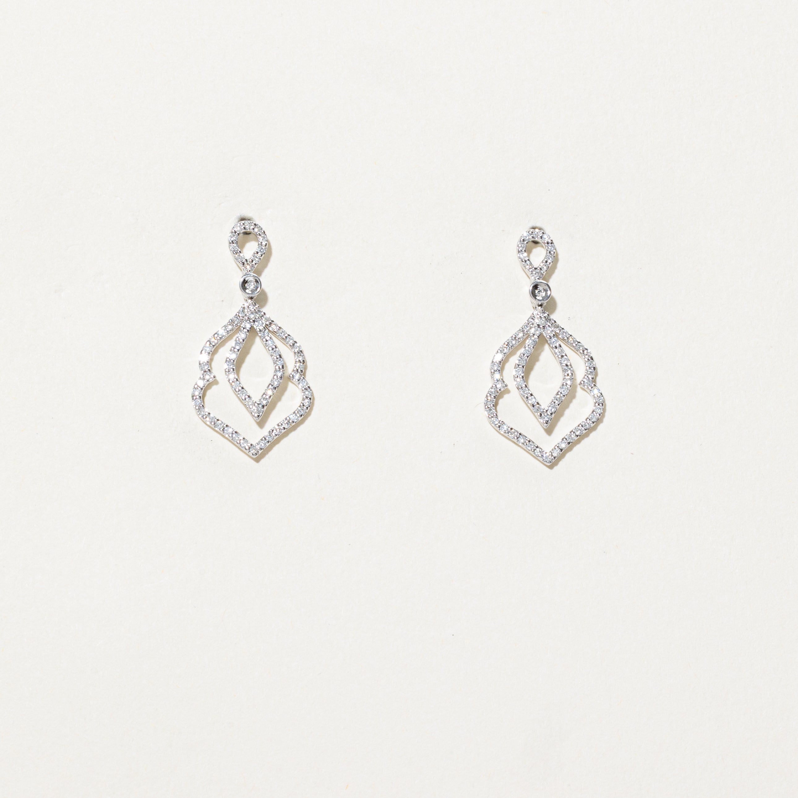 Diamond Ornate Drop Earrings | 0.27ctw