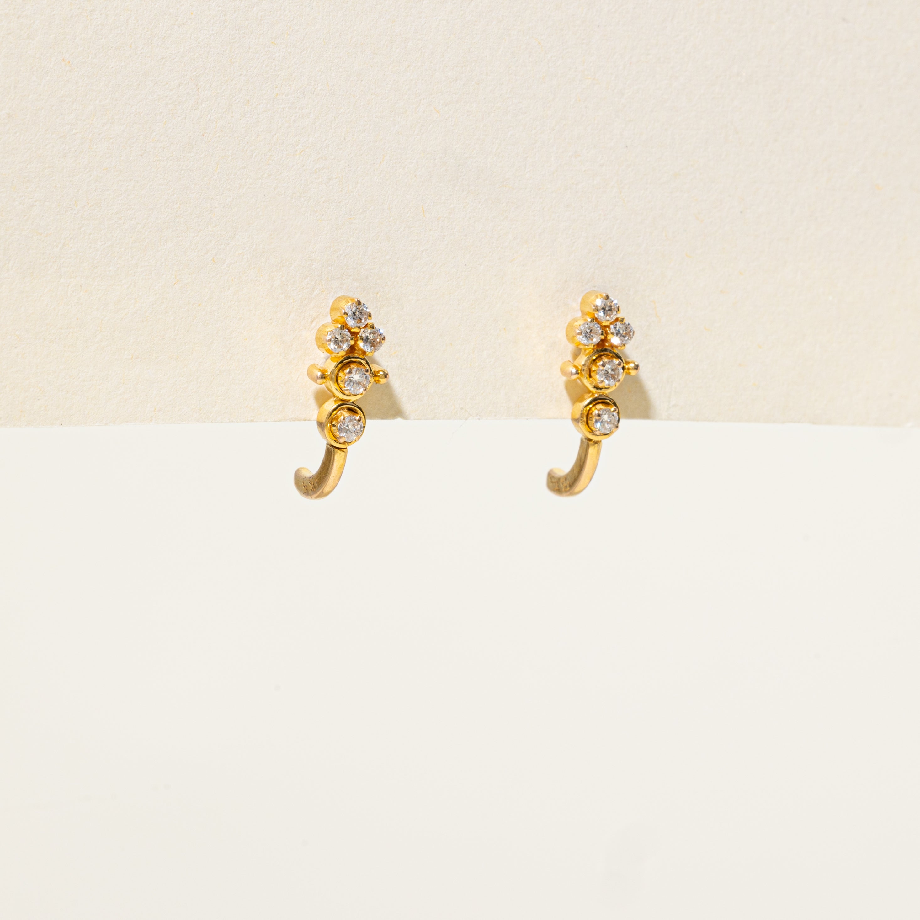 Diamond Cluster Stud Earrings | 0.35ctw