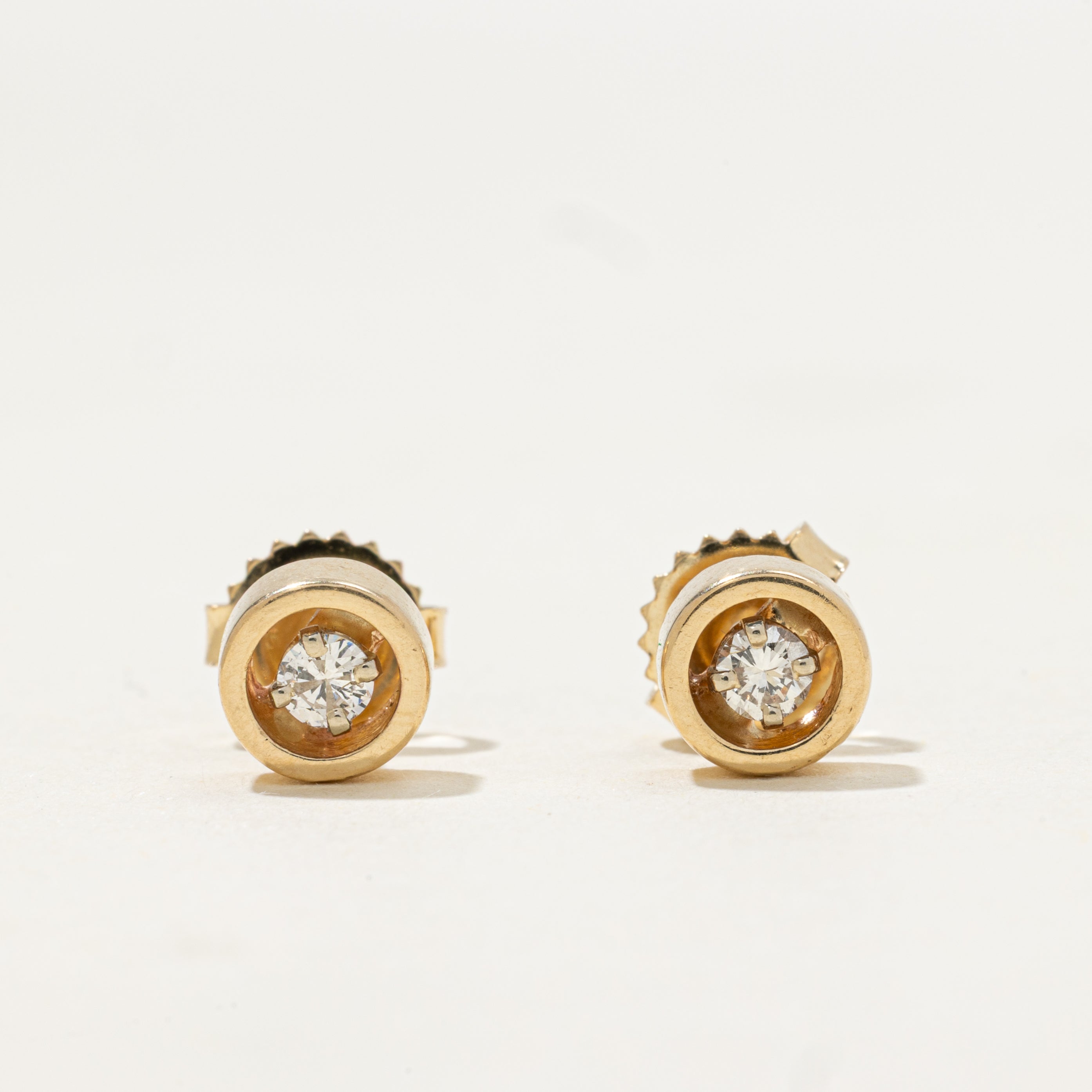 Diamond Open Framed Stud Earrings | 0.18ctw