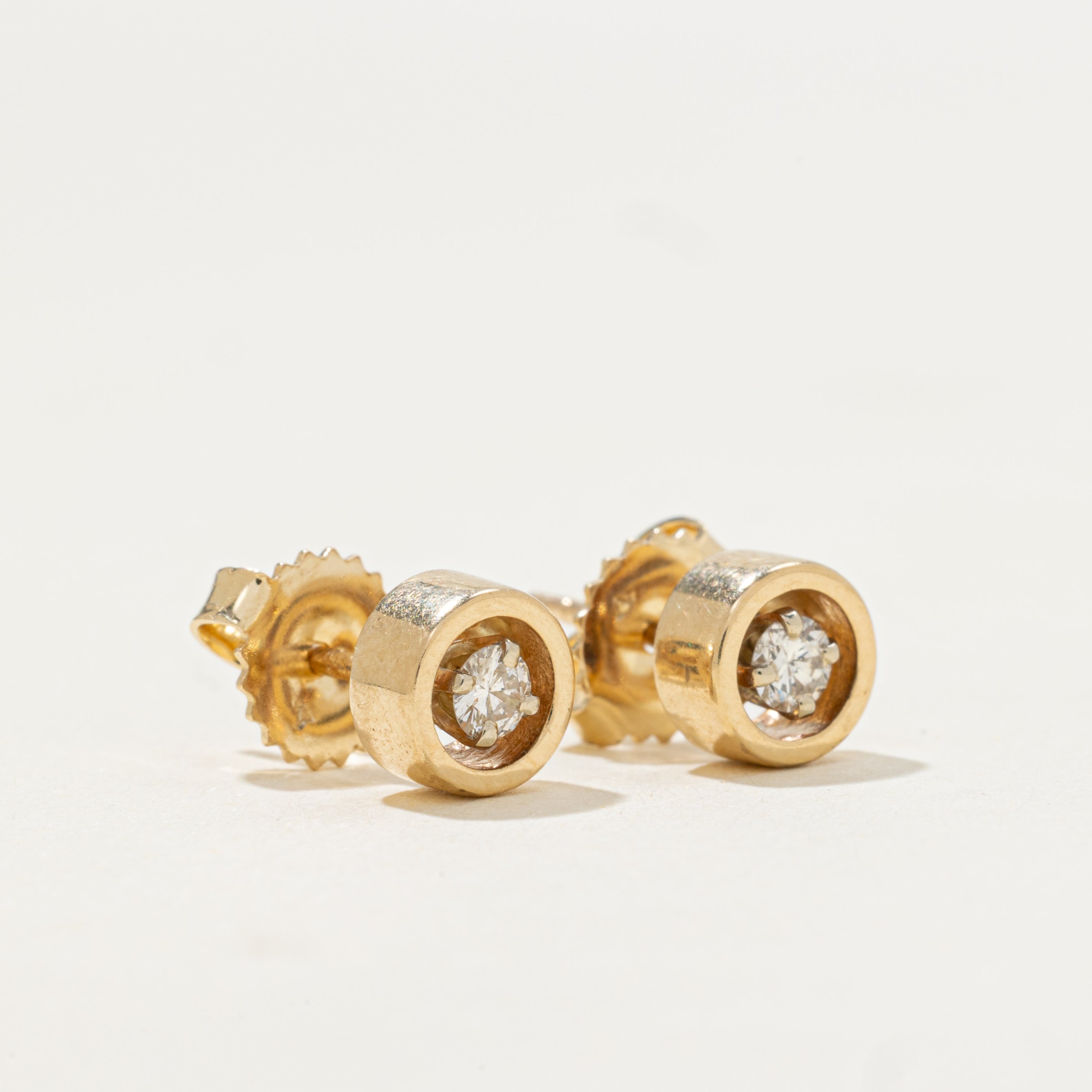 Diamond Open Framed Stud Earrings | 0.18ctw