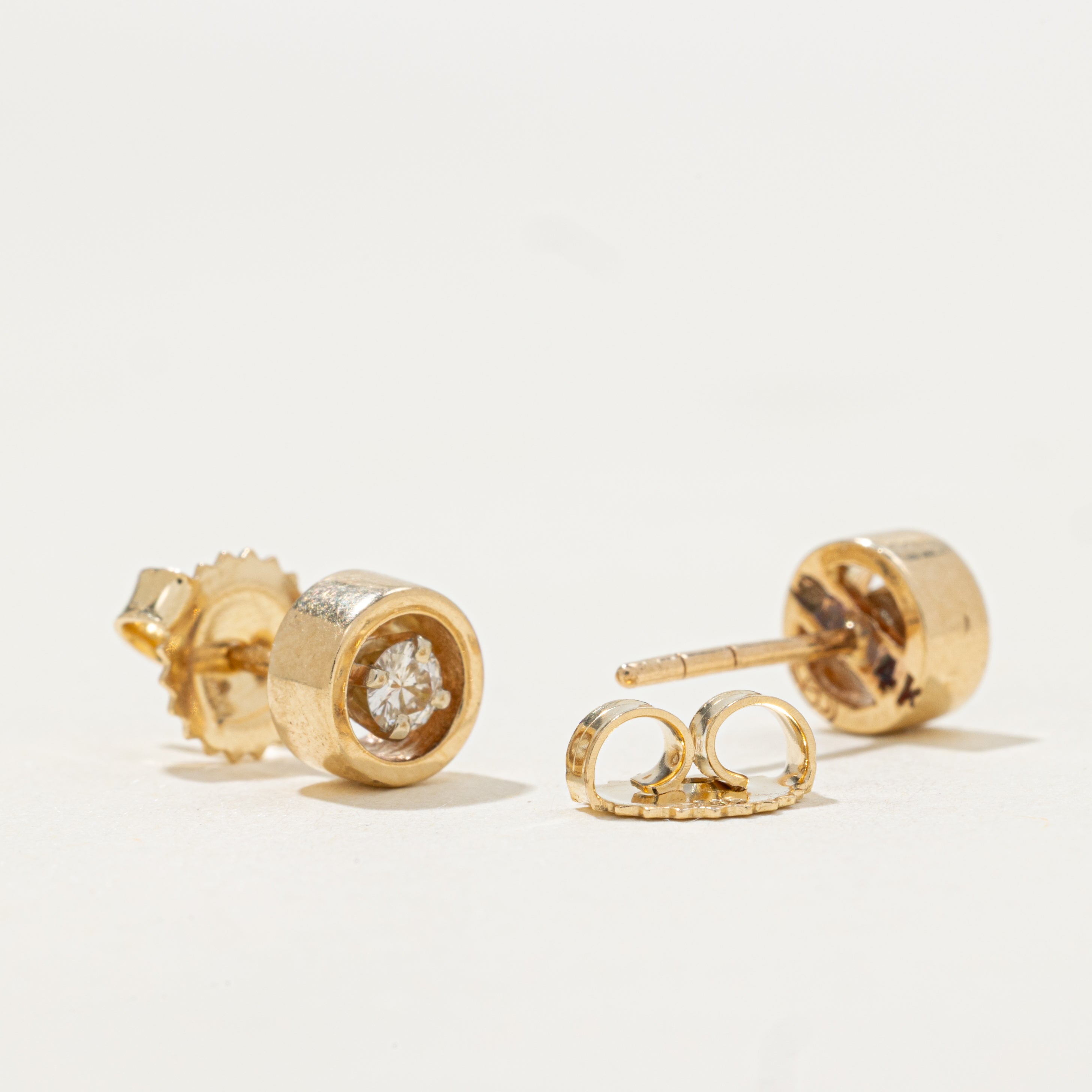 Diamond Open Framed Stud Earrings | 0.18ctw