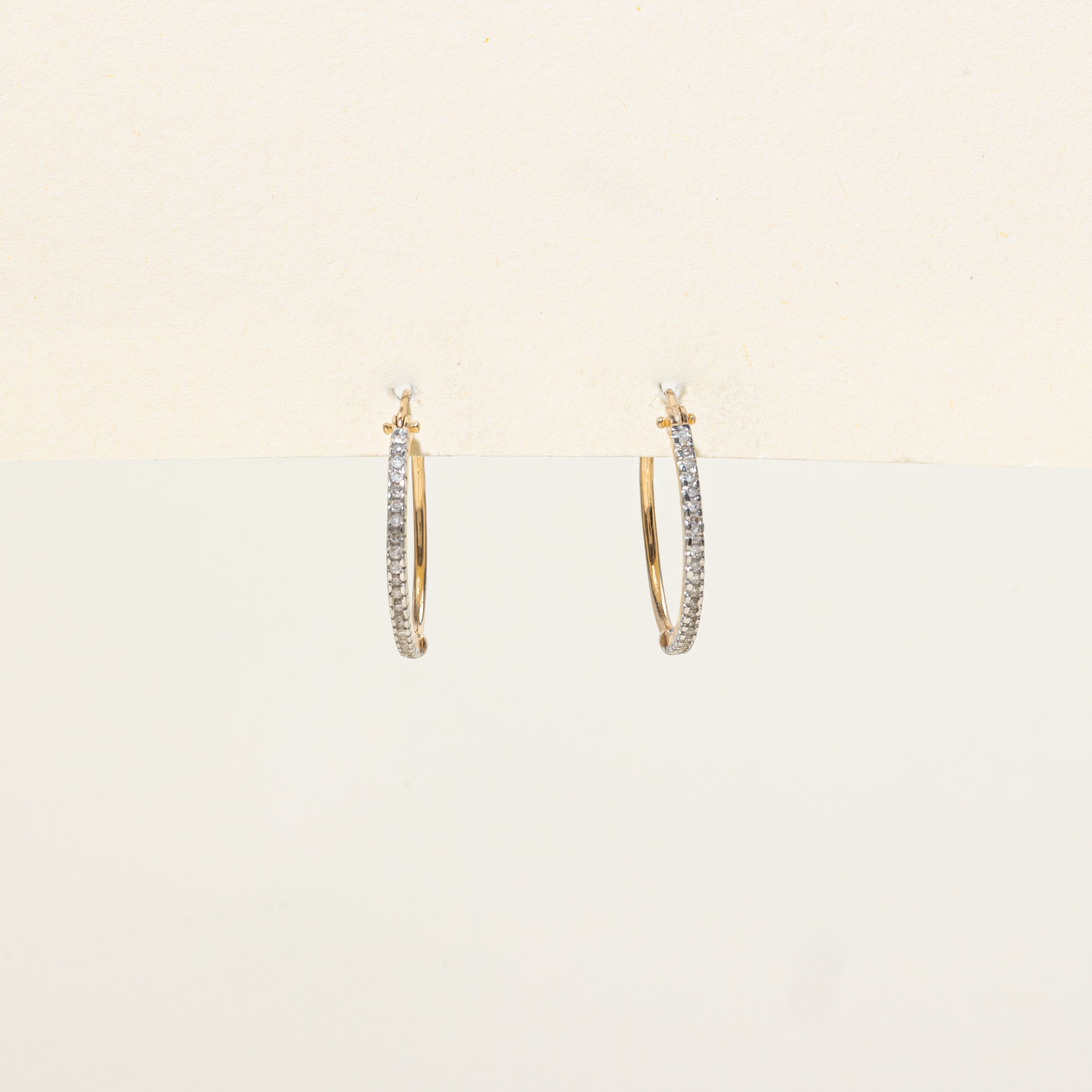 Semi-Eternity Diamond Hoop Earrings | 0.21ctw