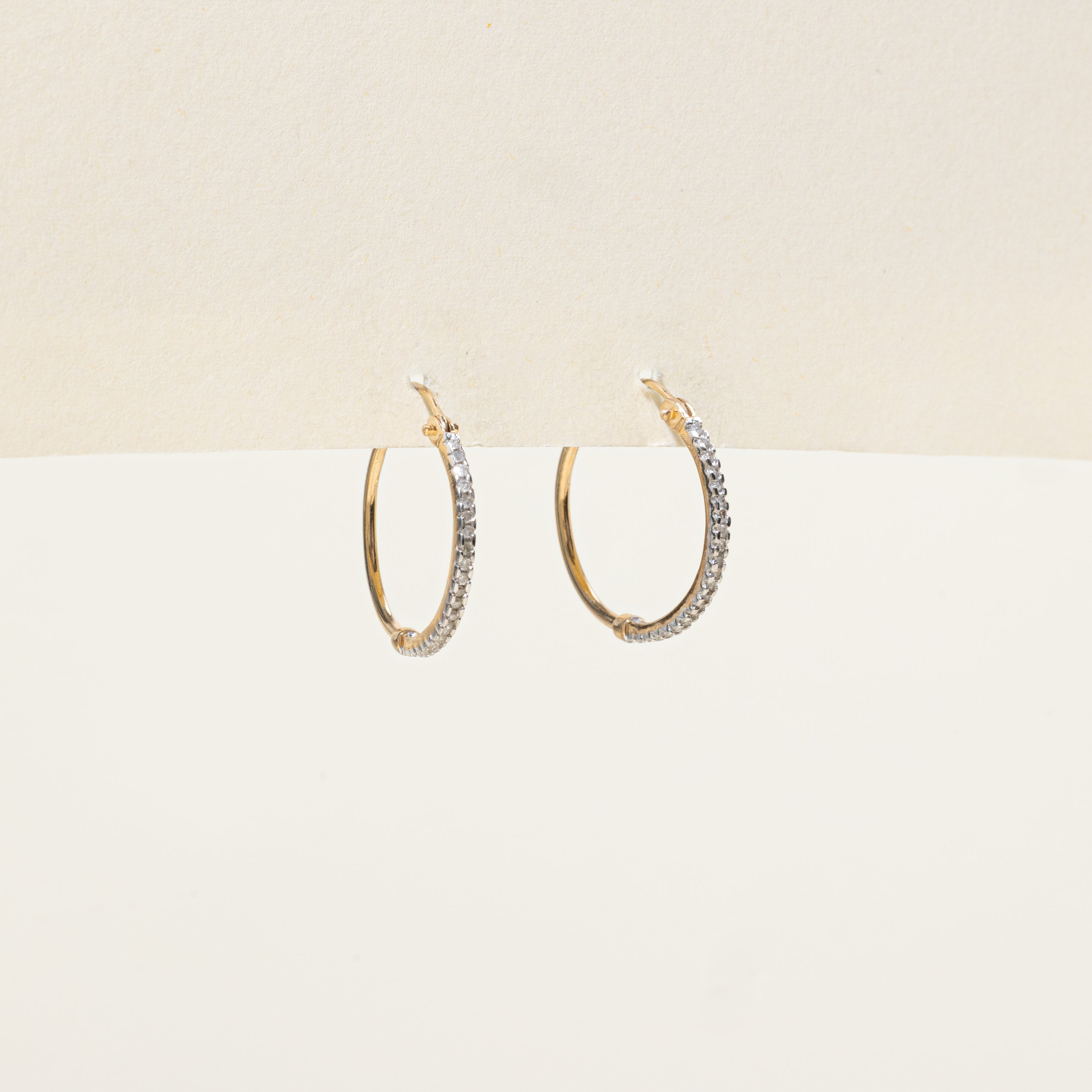 Semi-Eternity Diamond Hoop Earrings | 0.21ctw