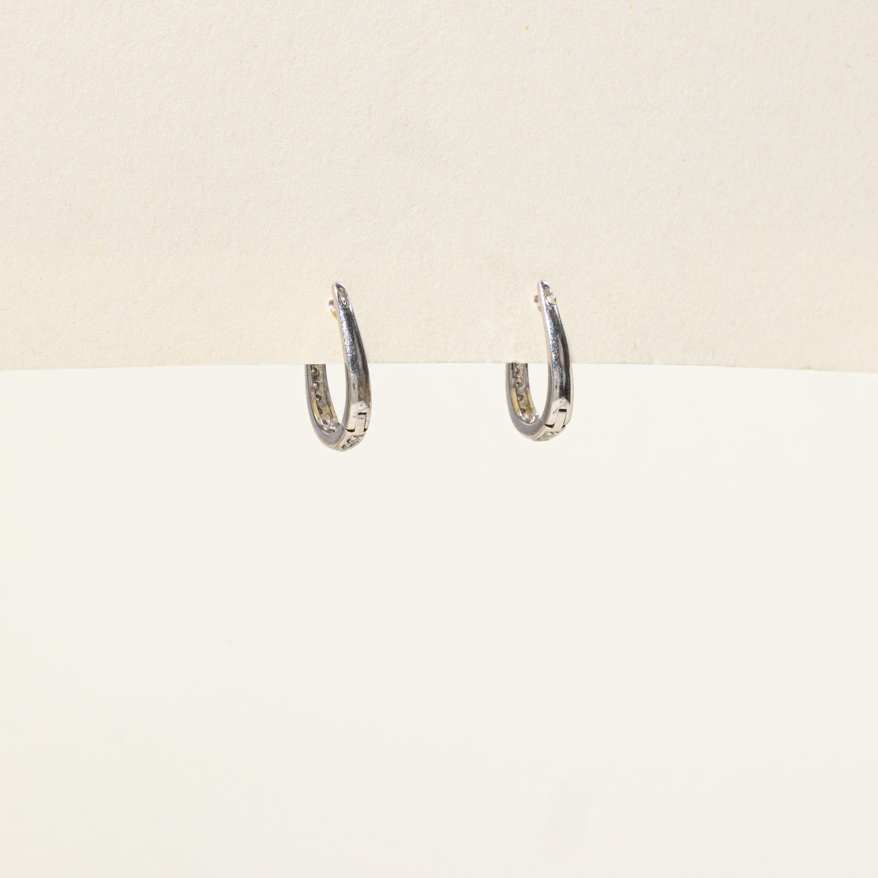 Diamond Milgrain Hoop Earrings | 0.18ctw