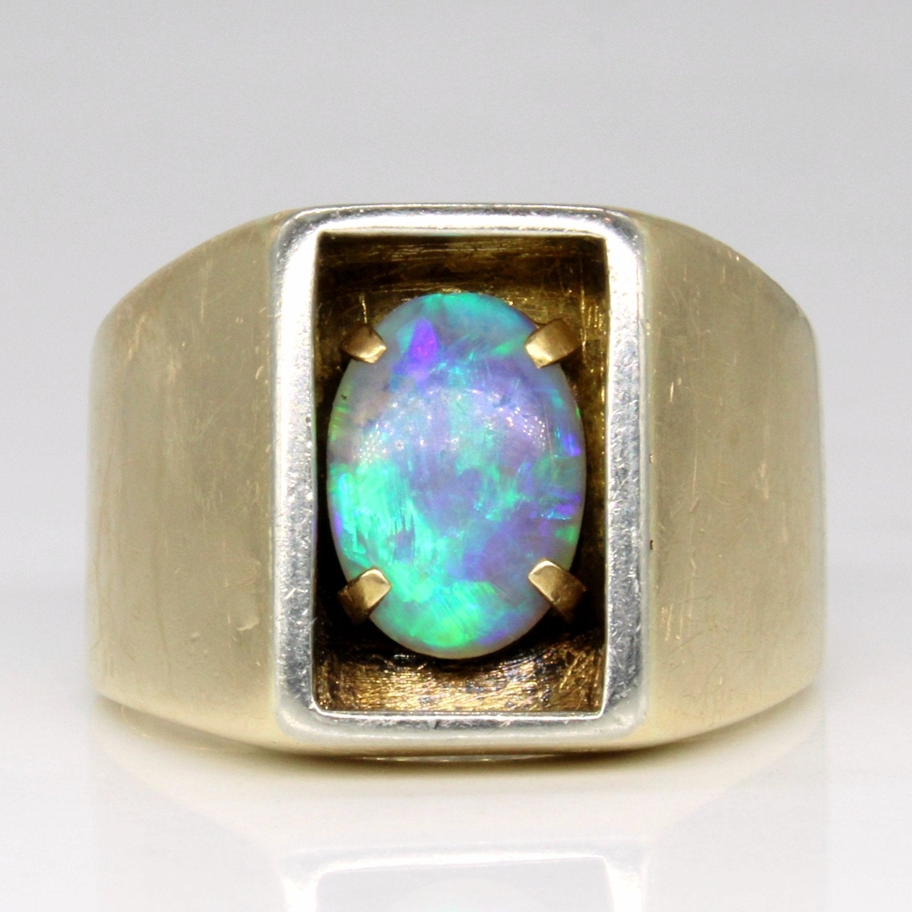 'Ragnar' Black Opal Cocktail Ring | 1.20ct | SZ 10.25 | - 100 Ways