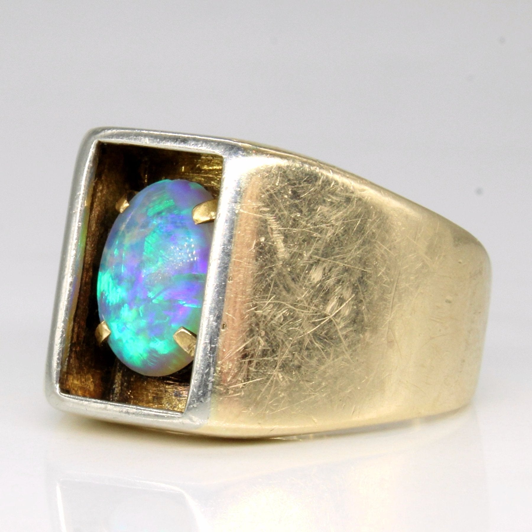 'Ragnar' Black Opal Cocktail Ring | 1.20ct | SZ 10.25 | - 100 Ways