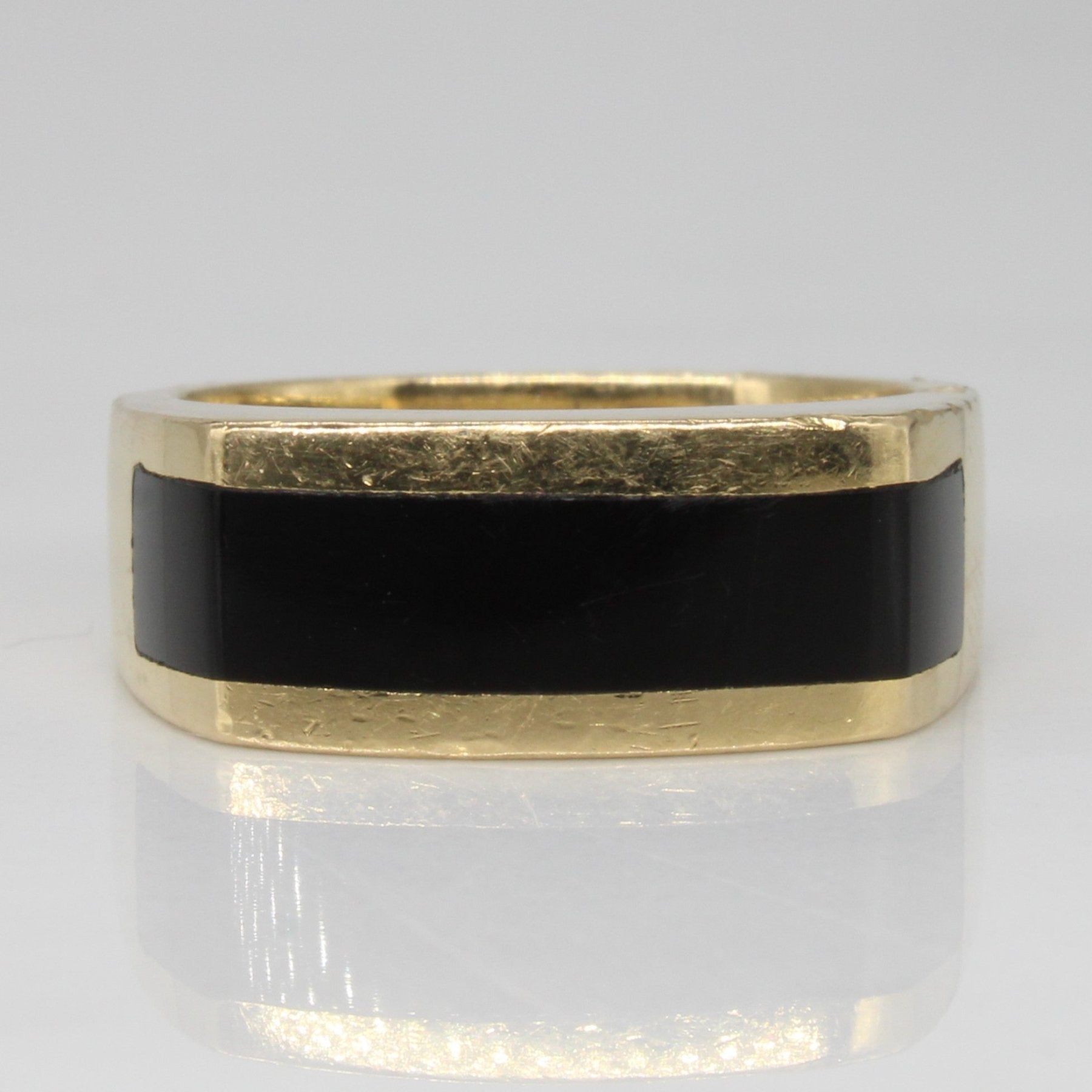 'Ragnar' Onyx Inlay Ring | 2.00ct | SZ 6.5 | - 100 Ways