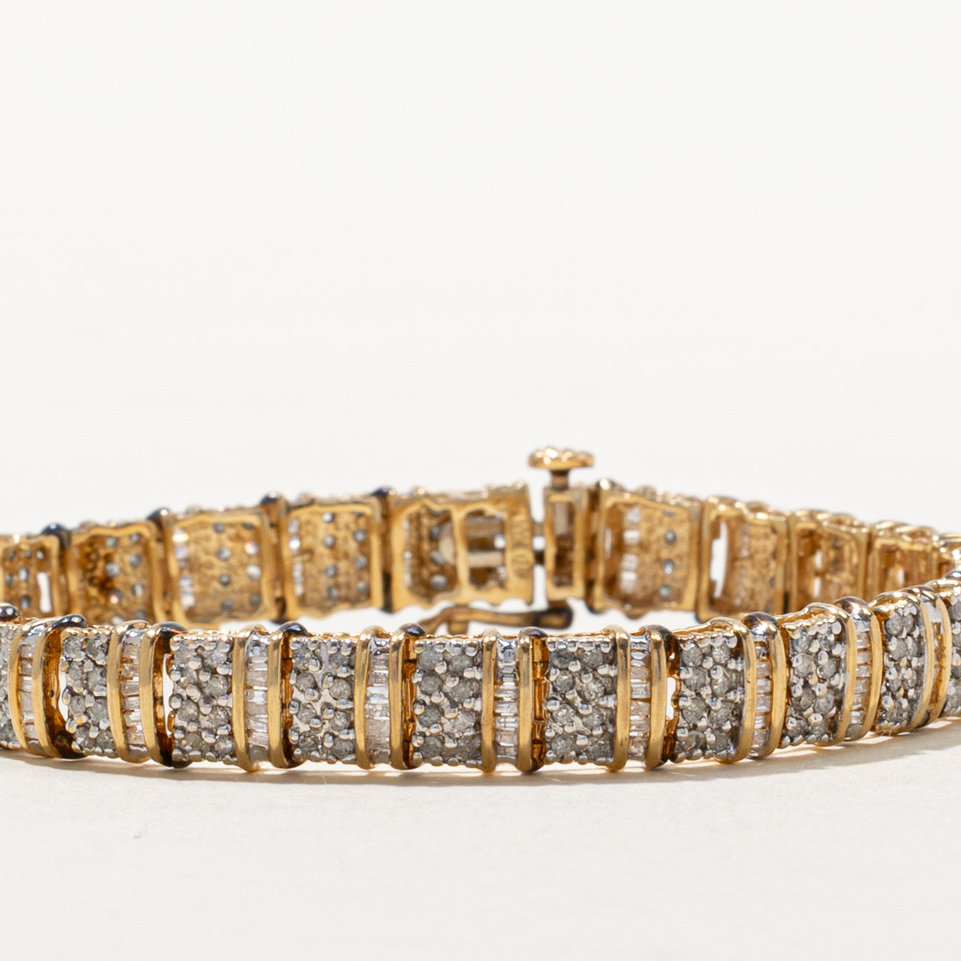 Diamond Cluster Tennis Bracelet | 2.58ctw | SZ 7" |