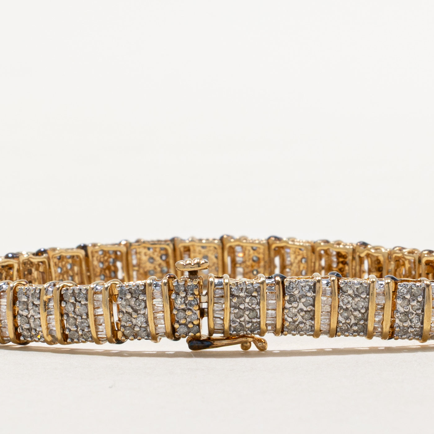 Diamond Cluster Tennis Bracelet | 2.58ctw | SZ 7" |