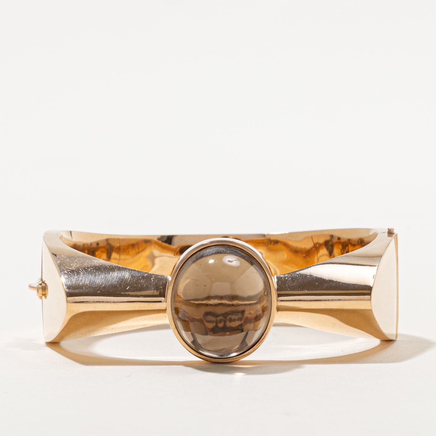 Chunky Smoky Quartz Bangle | 40.00ct | 6" |