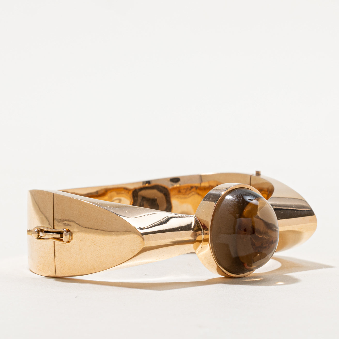 Chunky Smoky Quartz Bangle | 40.00ct | 6" |