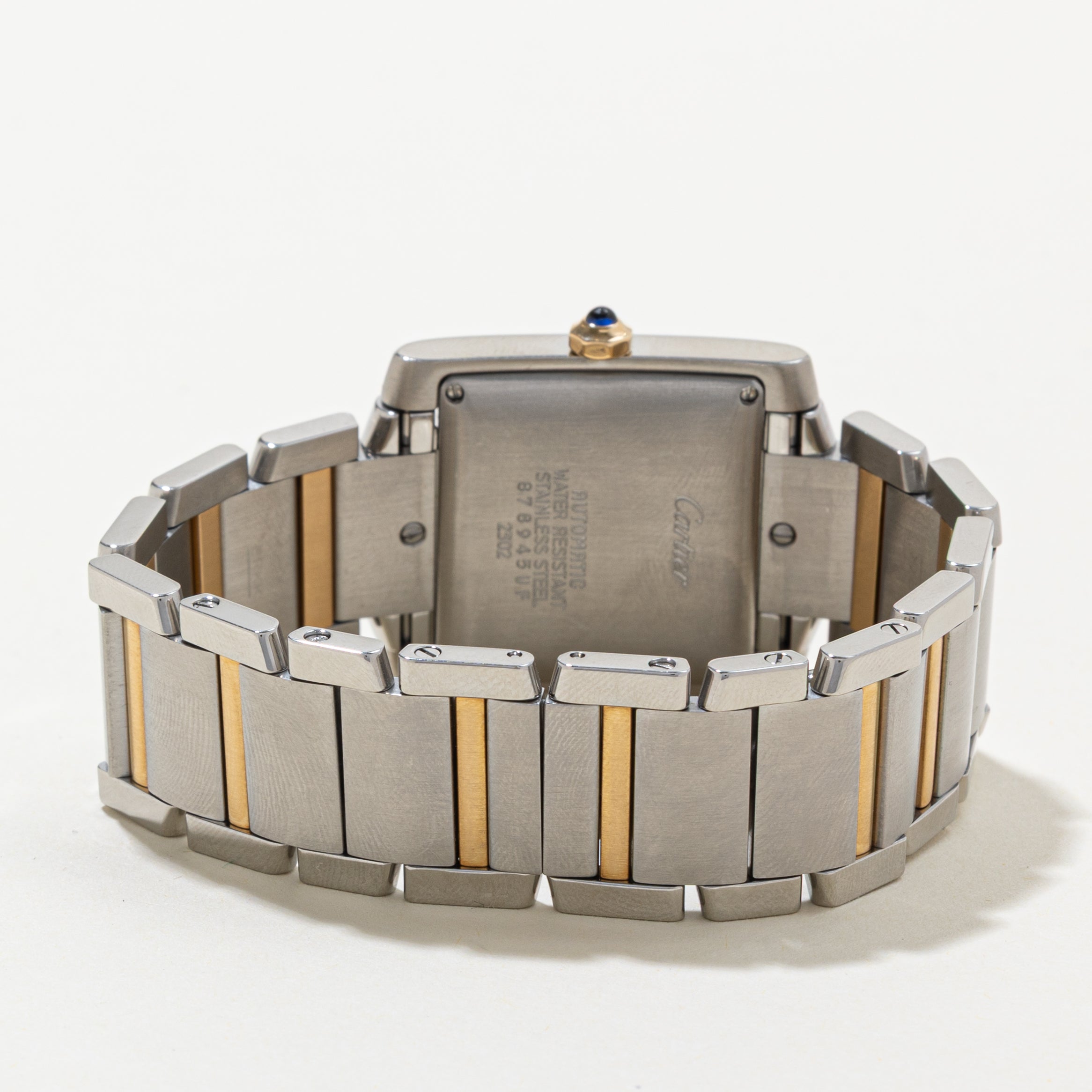 ***ENVOYÉ EN RÉPARATION** Montre Cartier Tank Française 2302 | Or jaune 18 carats et acier inoxydable | 