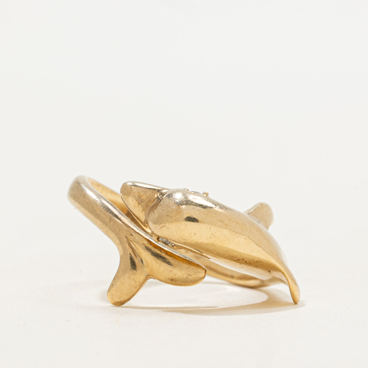 Diamond Dolphin Ring | 0.03ctw | SZ 6.5 |