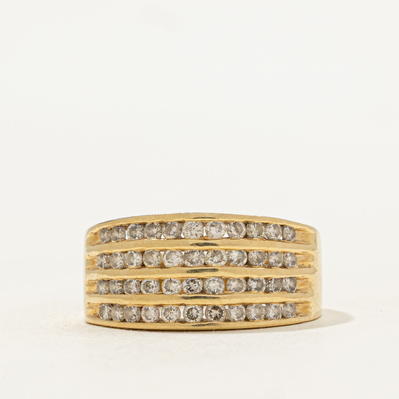 Channel Set Multi Row Diamond Band | 0.92ctw | SZ 6.5 |