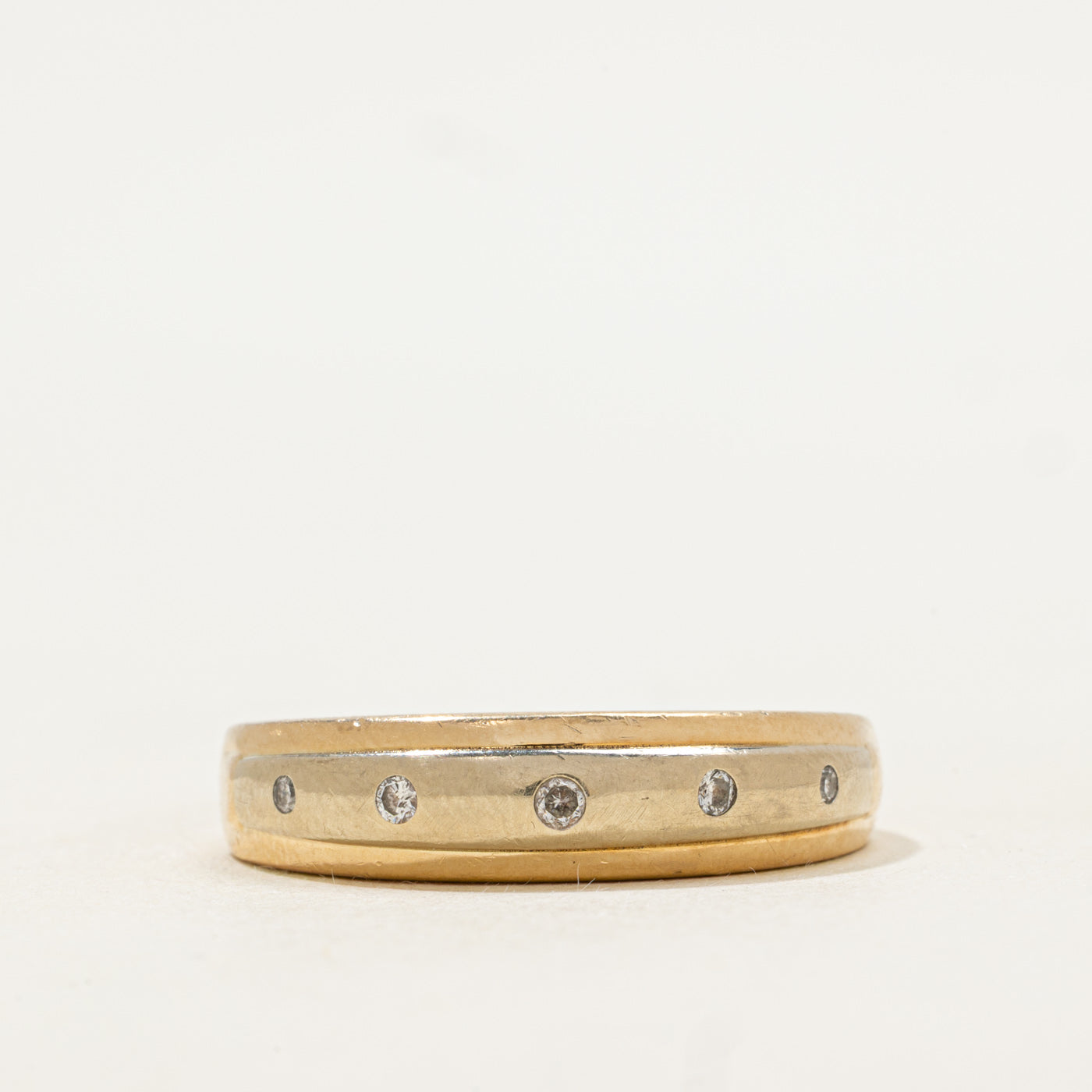 Flush Set Five Stone Diamond Band | 0.10ctw | SZ 10 |