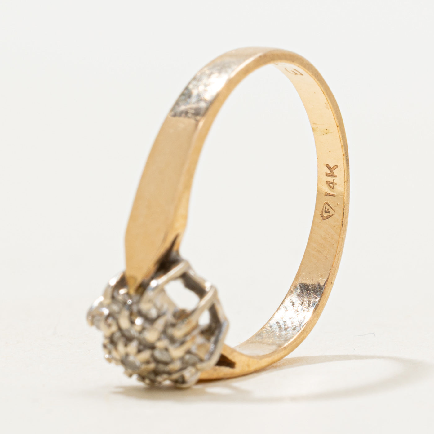 Diamond Petal Cluster Ring | 0.16ctw | SZ 6.75 |